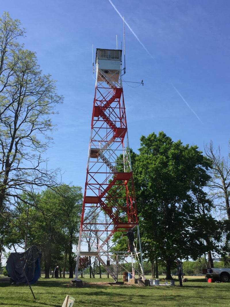 Jamesburg tower-
Thompson County Park,
Jamesburg, New Jersey
Elevation: 48 feet