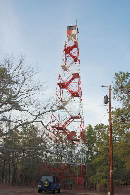 Batsto tower-
Wharton State Forest,
Burlington County, New Jersey
Elevation: 70 feet'