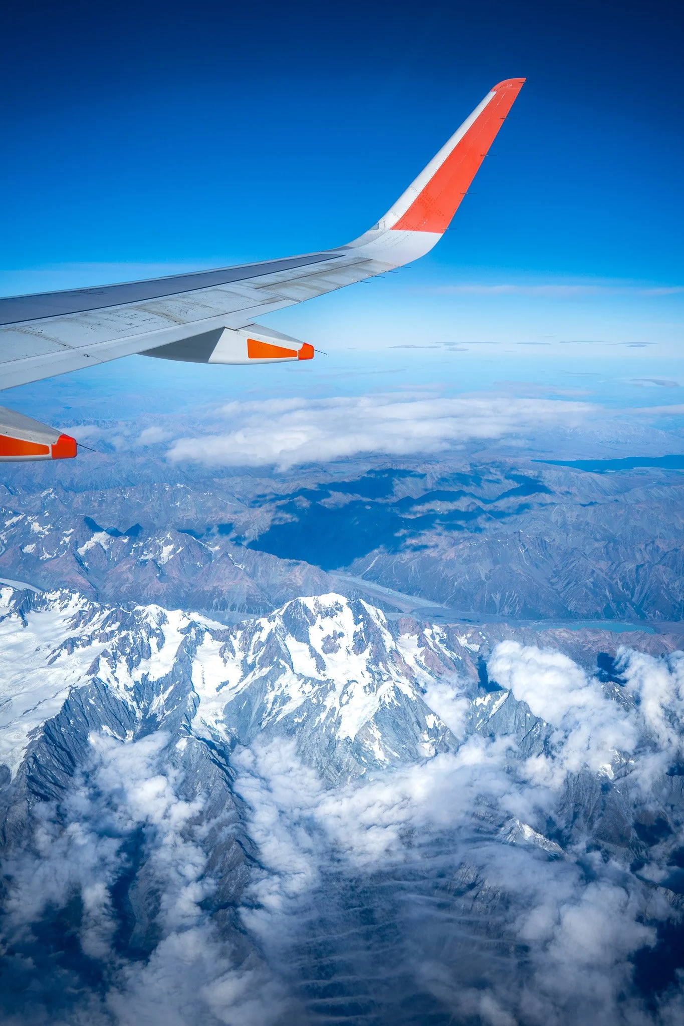 Flight over the Southern Alps
