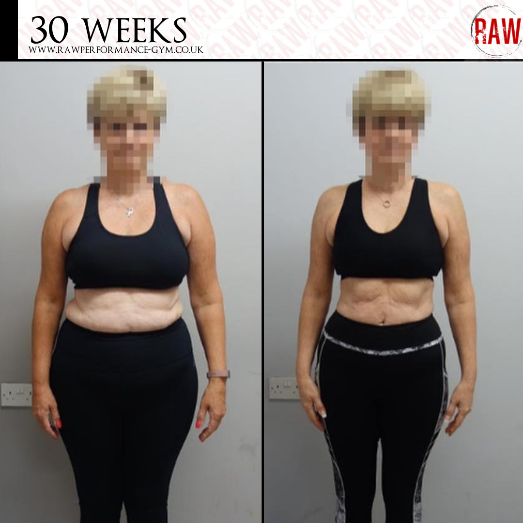 RAW client Caroline's fitness progress