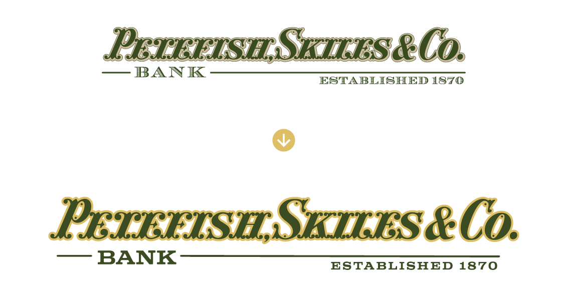 Image of old logo and new logo