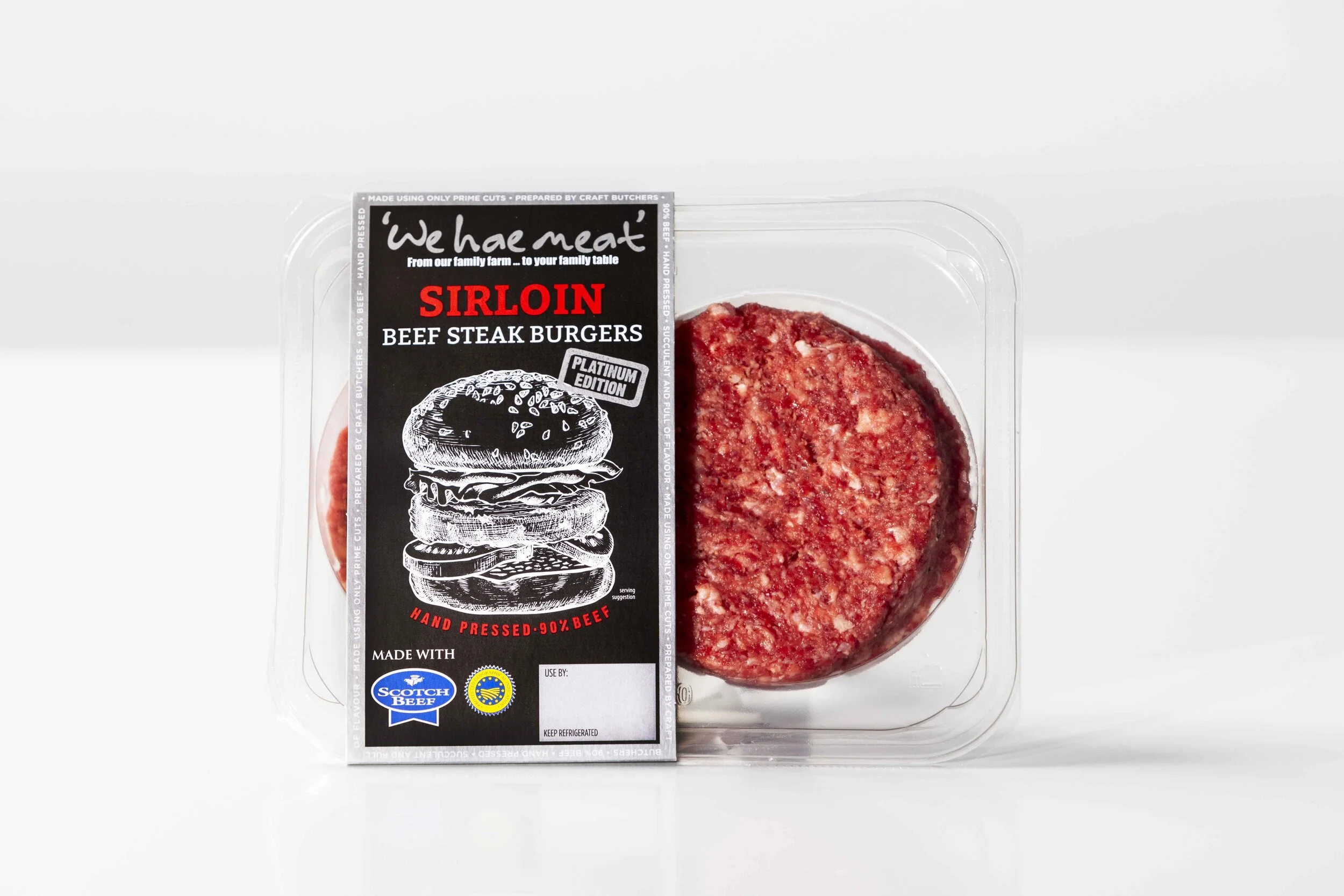Sirloin Beef Steak Burgers 340g — We hae meat