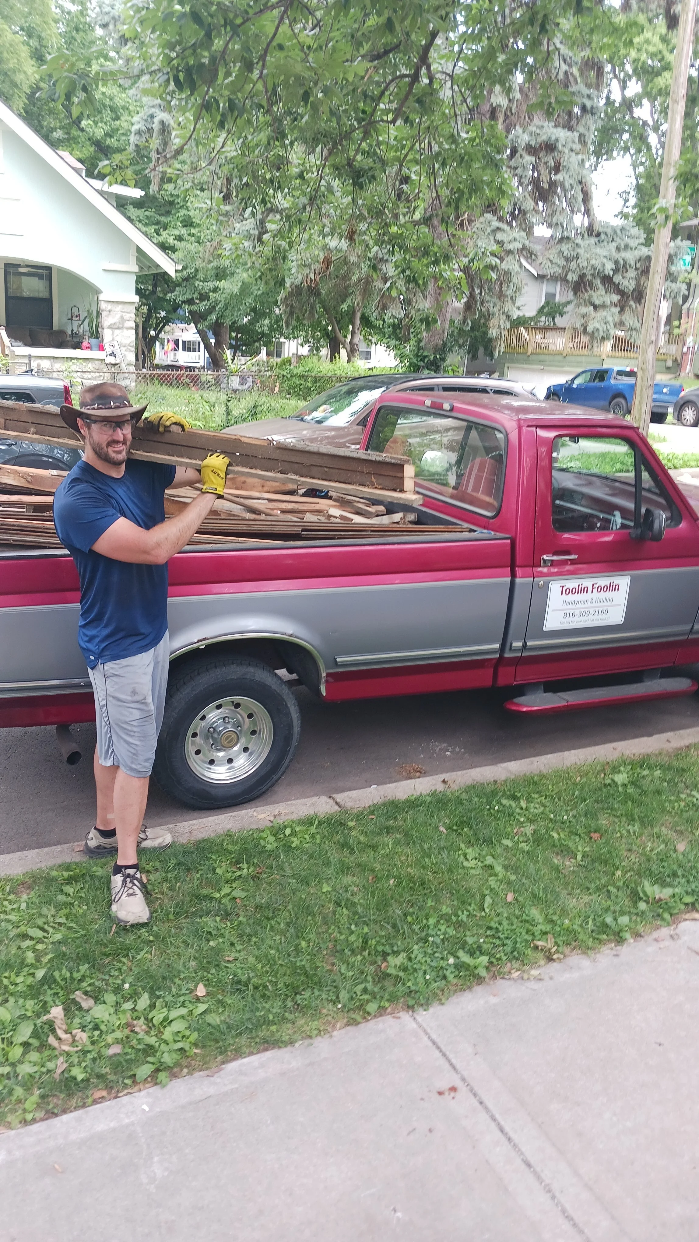Brian on a hauling job