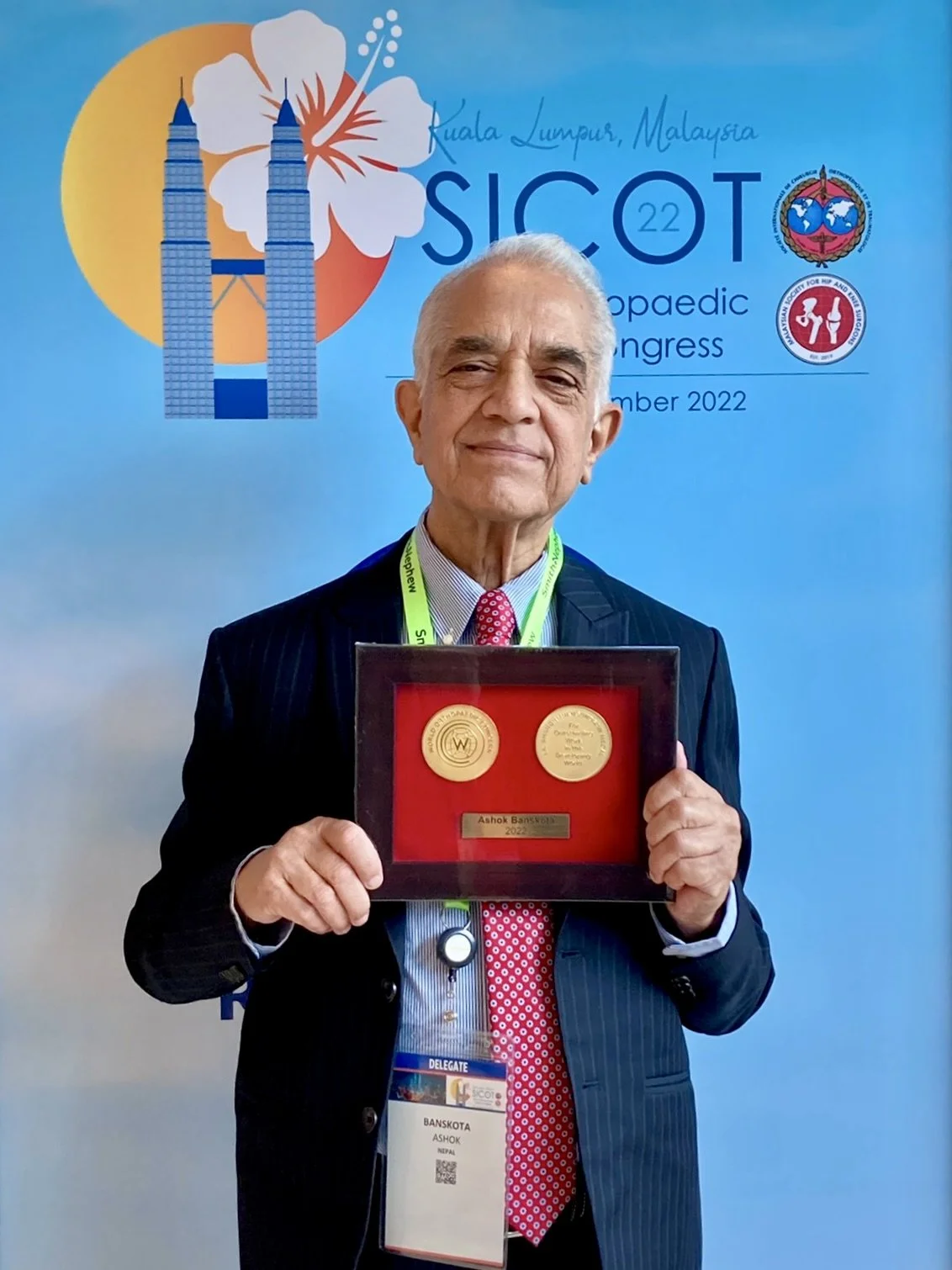 Dr Banskota with his TKS Gold Medal