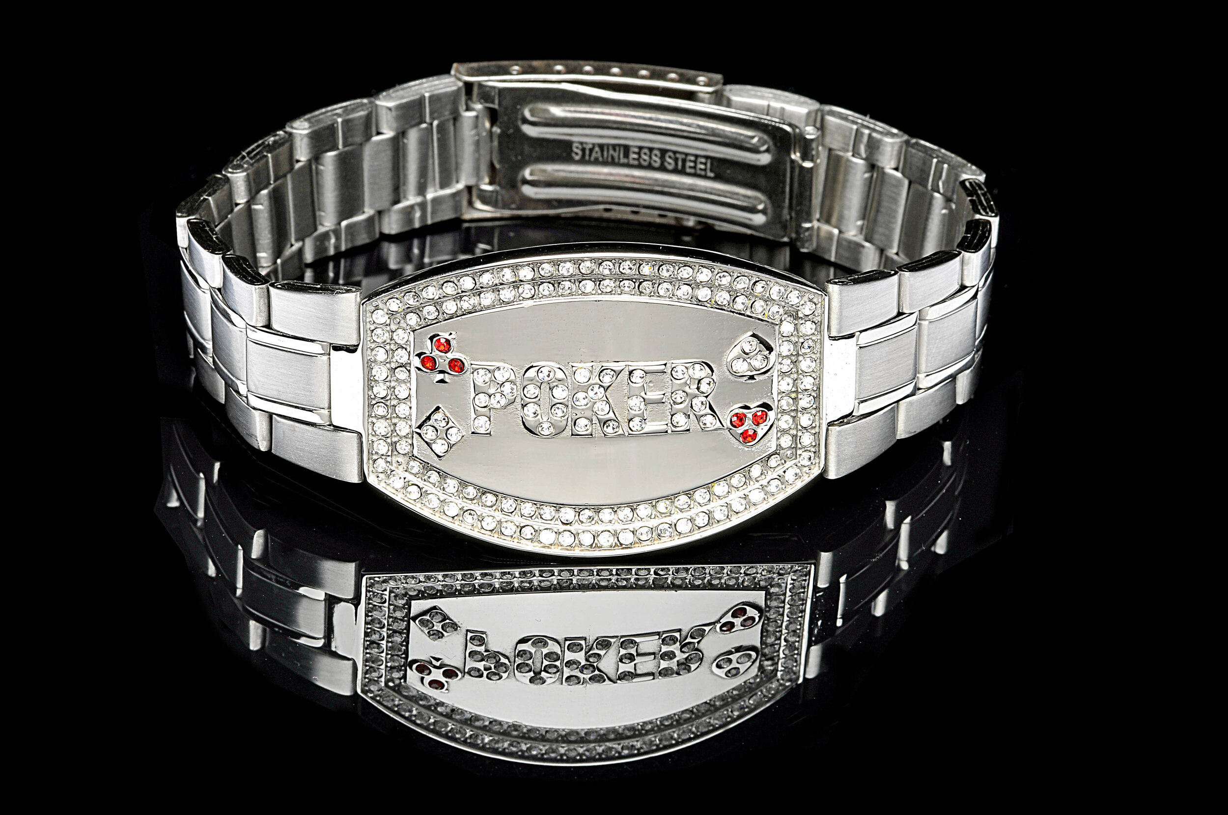Silver Elite Bracelet - Silver Faceplate — PokerBling