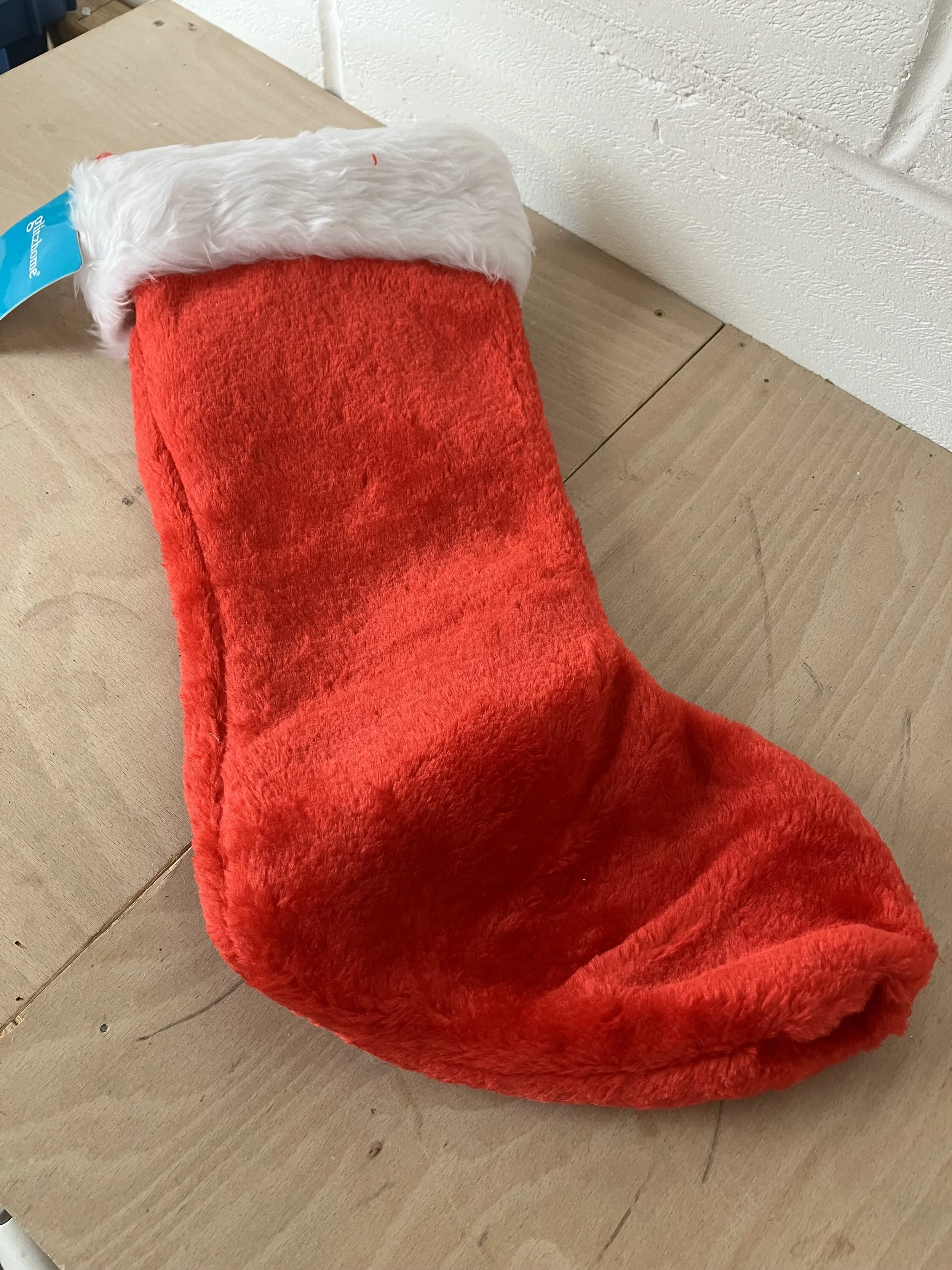 Glitzhome Traditional Red and White Christmas Stocking