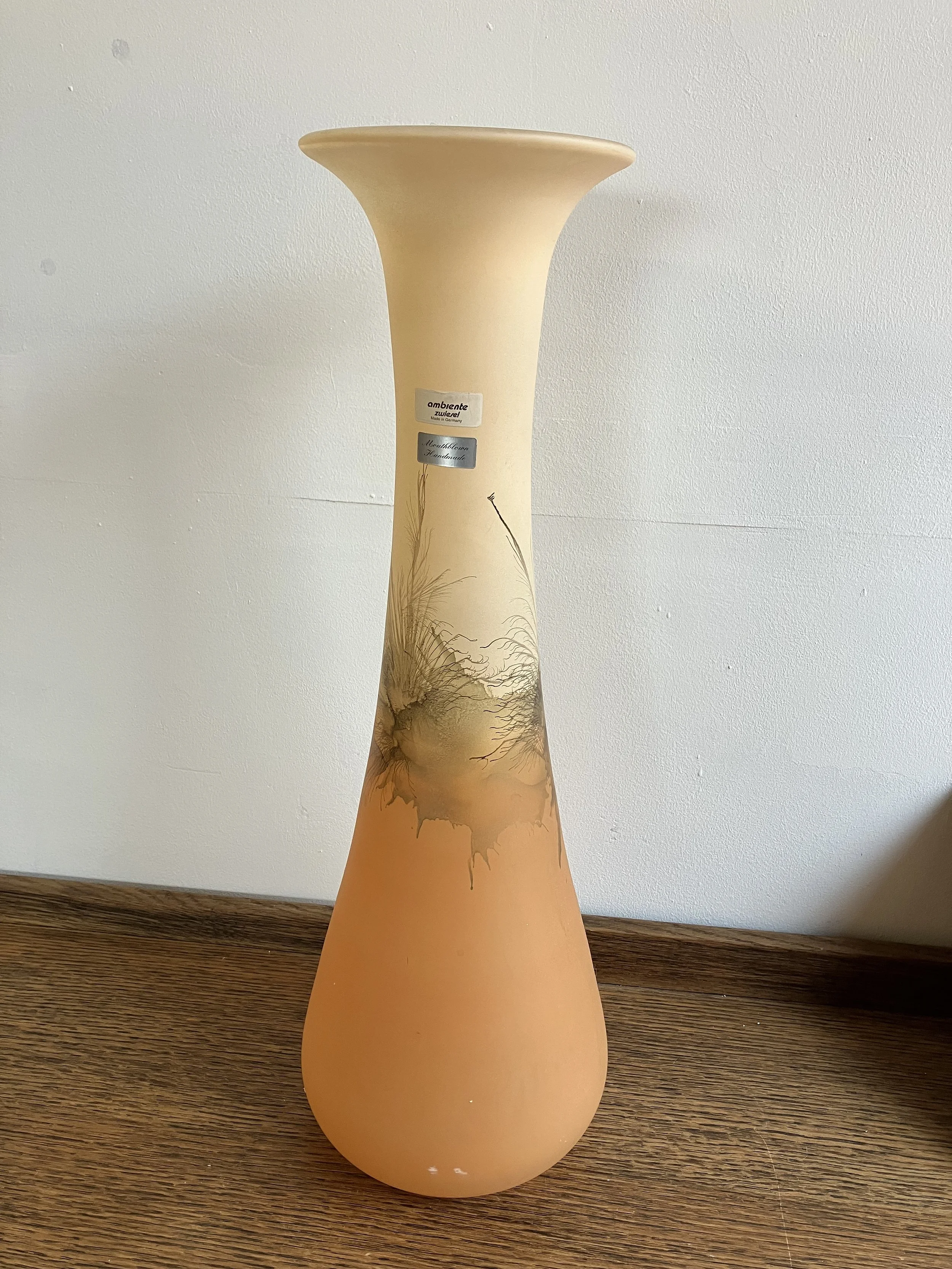 Vintage 1970's Handblown Glass Vase by Ambiente Zweisel