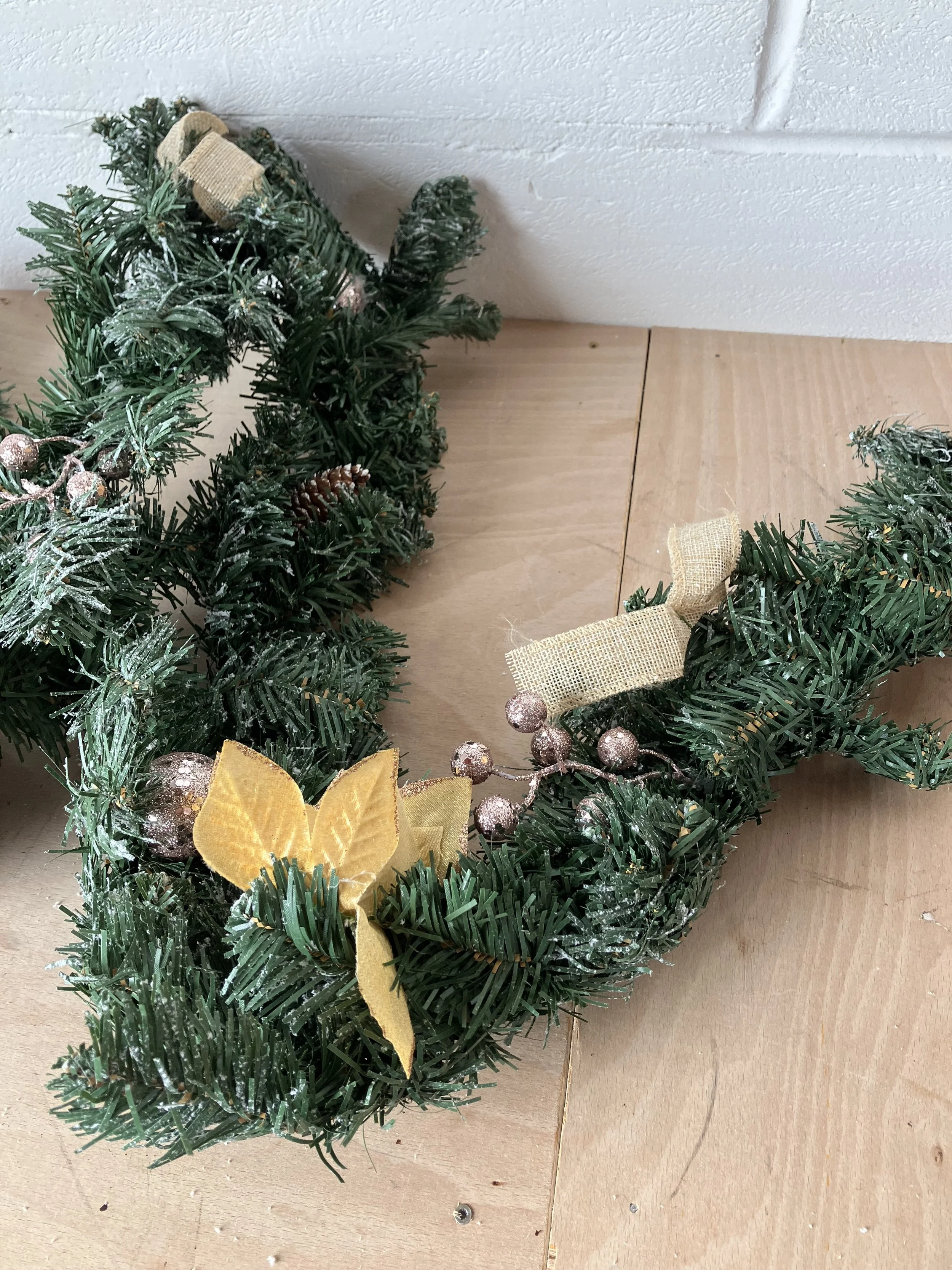 House Additions Decorated Christmas Garland
