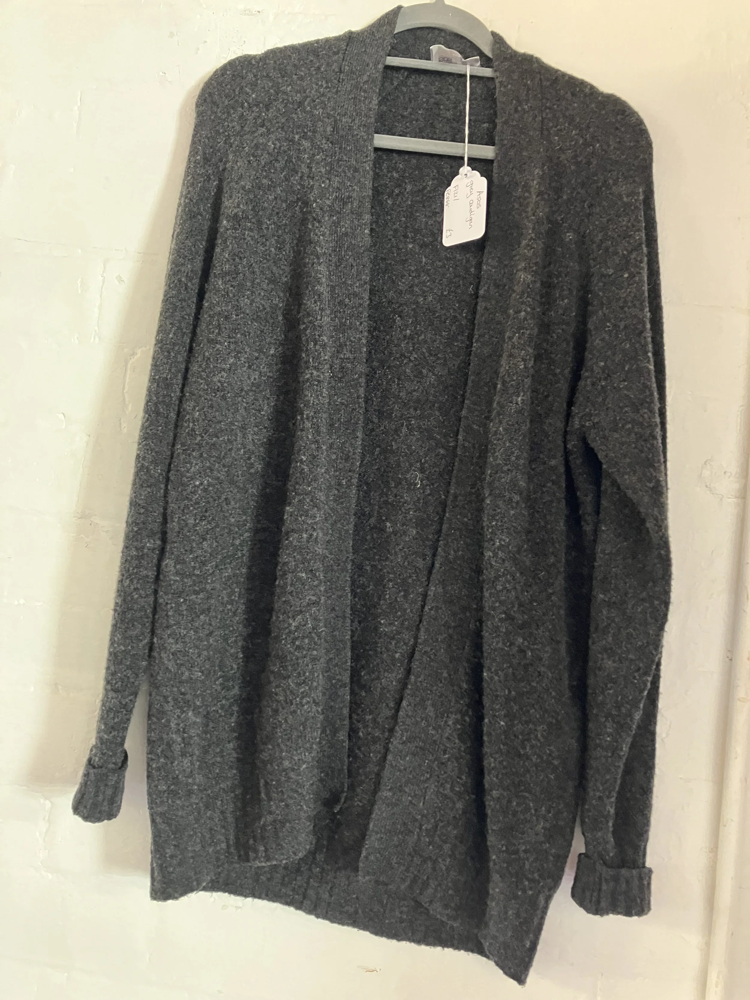 Asos Dark Grey Oversized Longline Cardigan