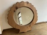 Pine Wooden Framed Tree Shaped Wall Mirror