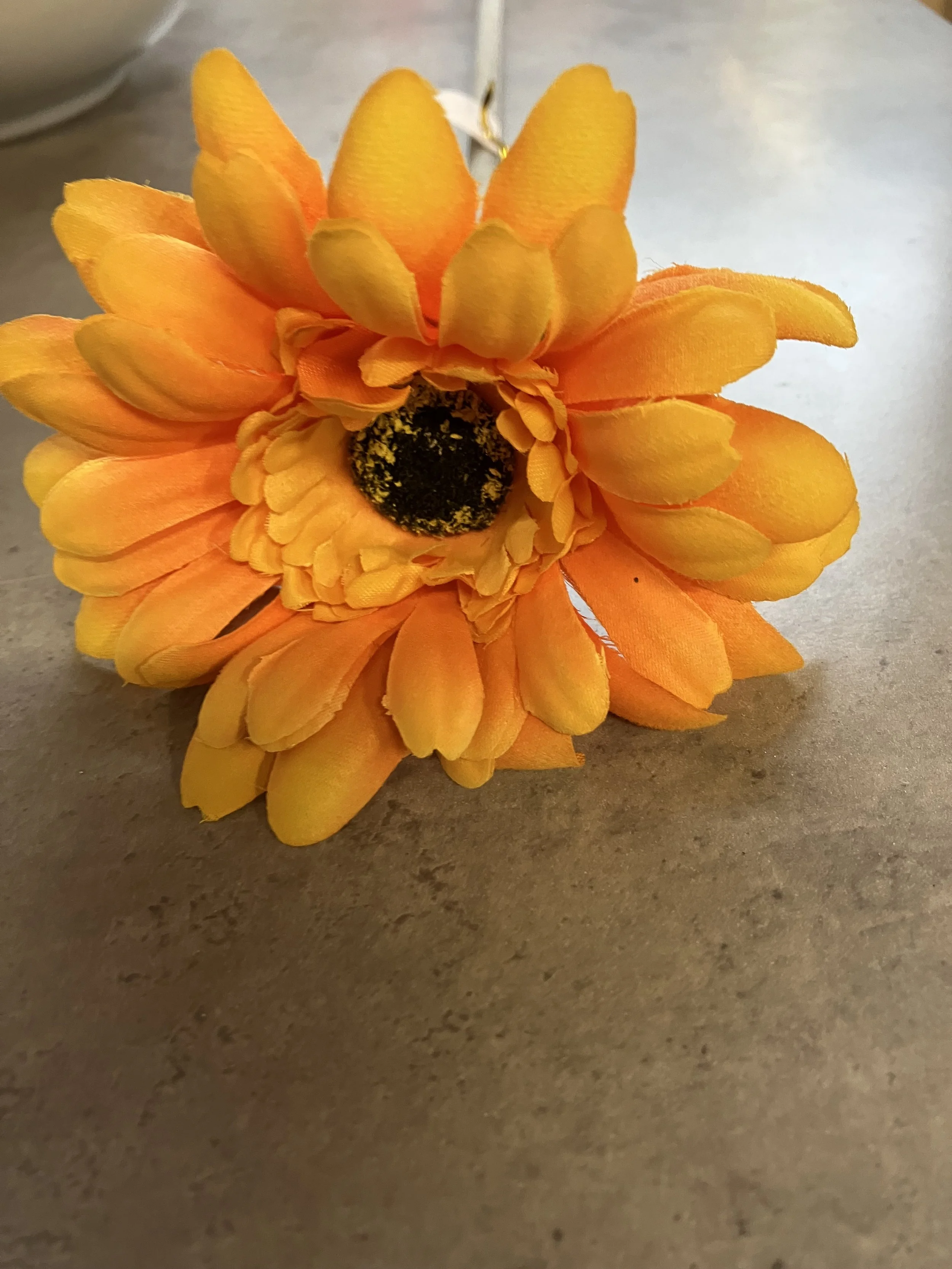 Single Stem Artificial Silk Small Headed Orange Gerboa