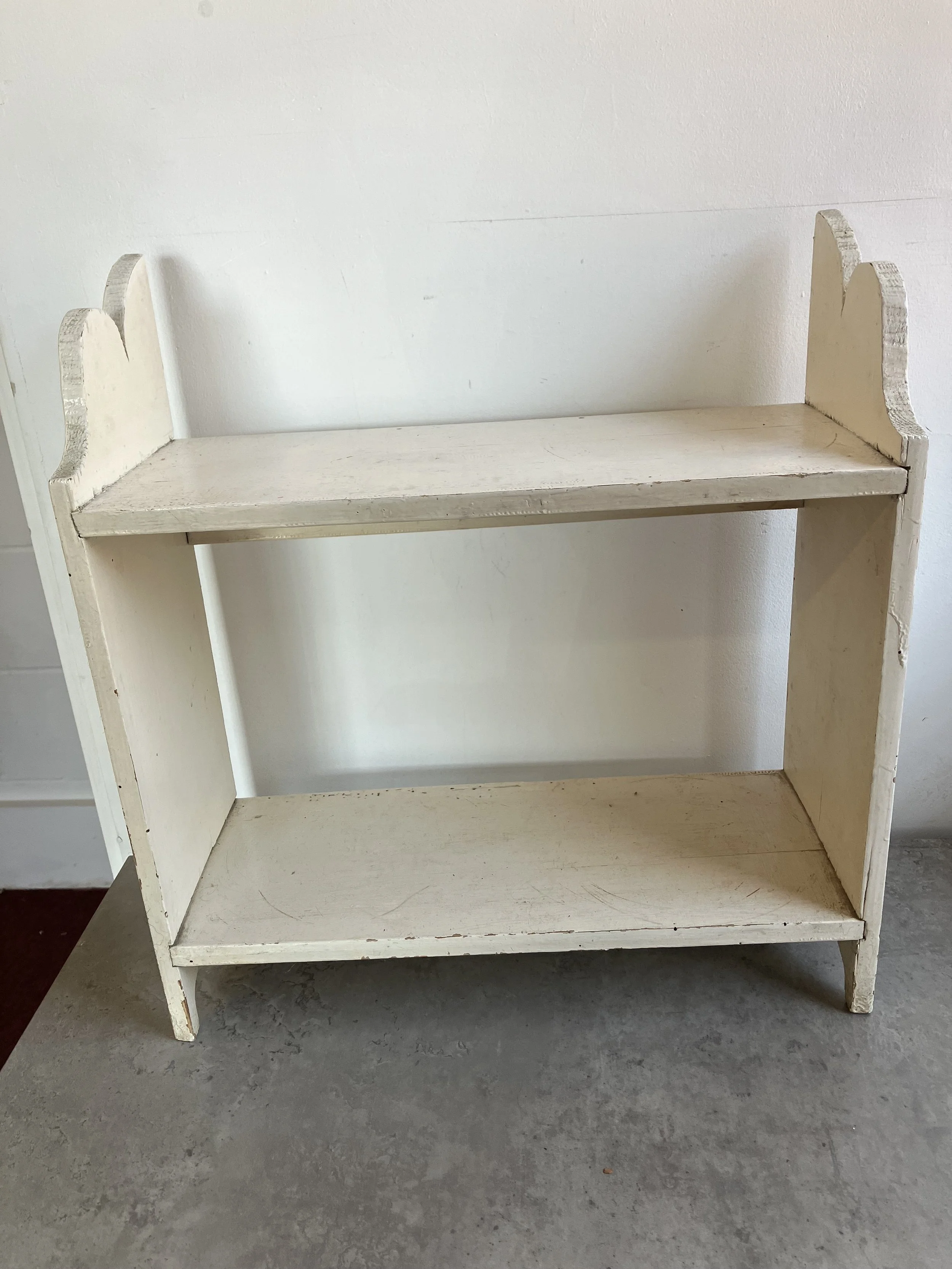 Small Rustic White Painted Shelves