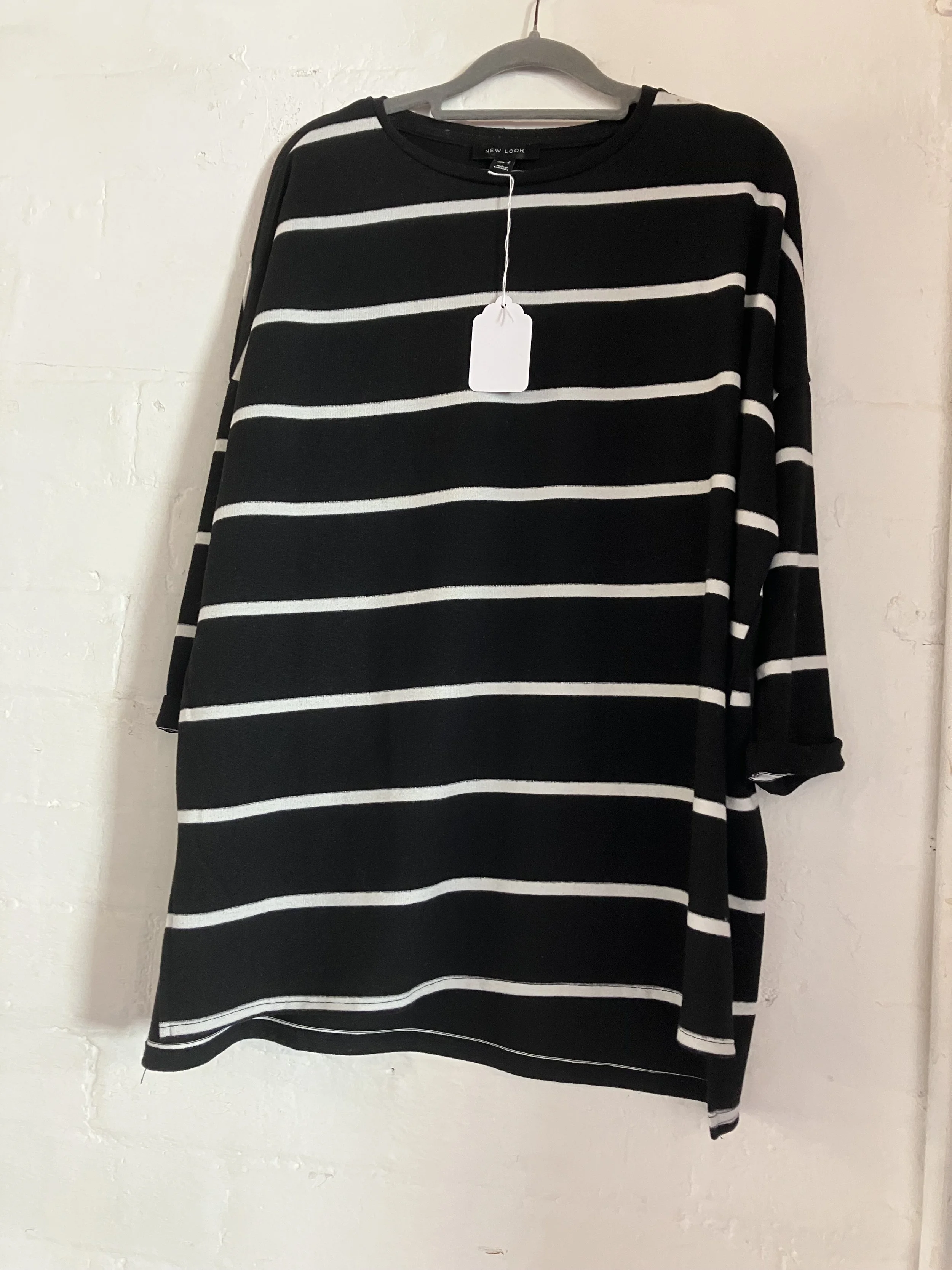 New  Look Black and White Striped Ladies Jumper