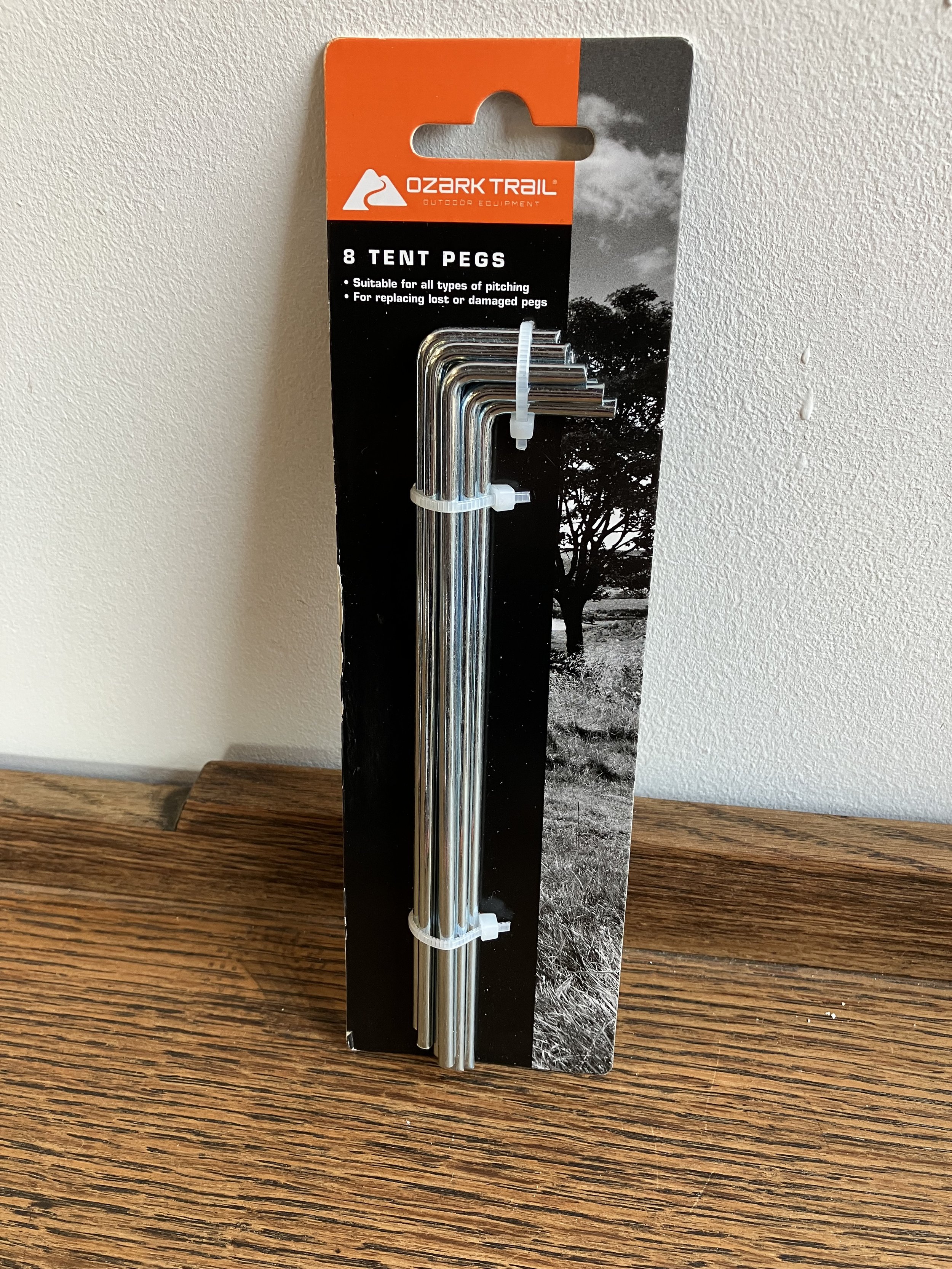 Pack of Eight Metal Tent Pegs by Ozark Trail