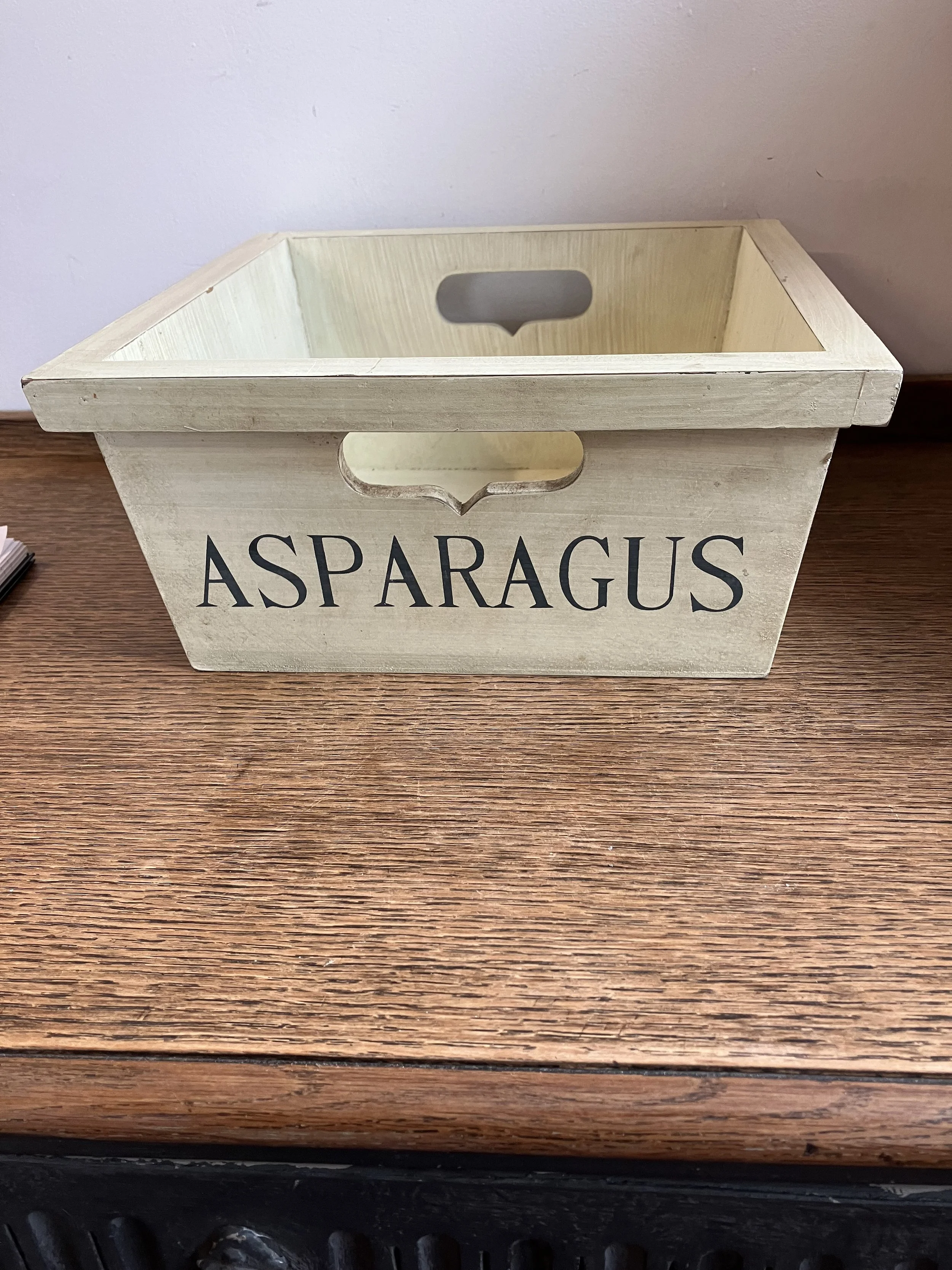 Rustic Wooden Square Asparagus Storage Box