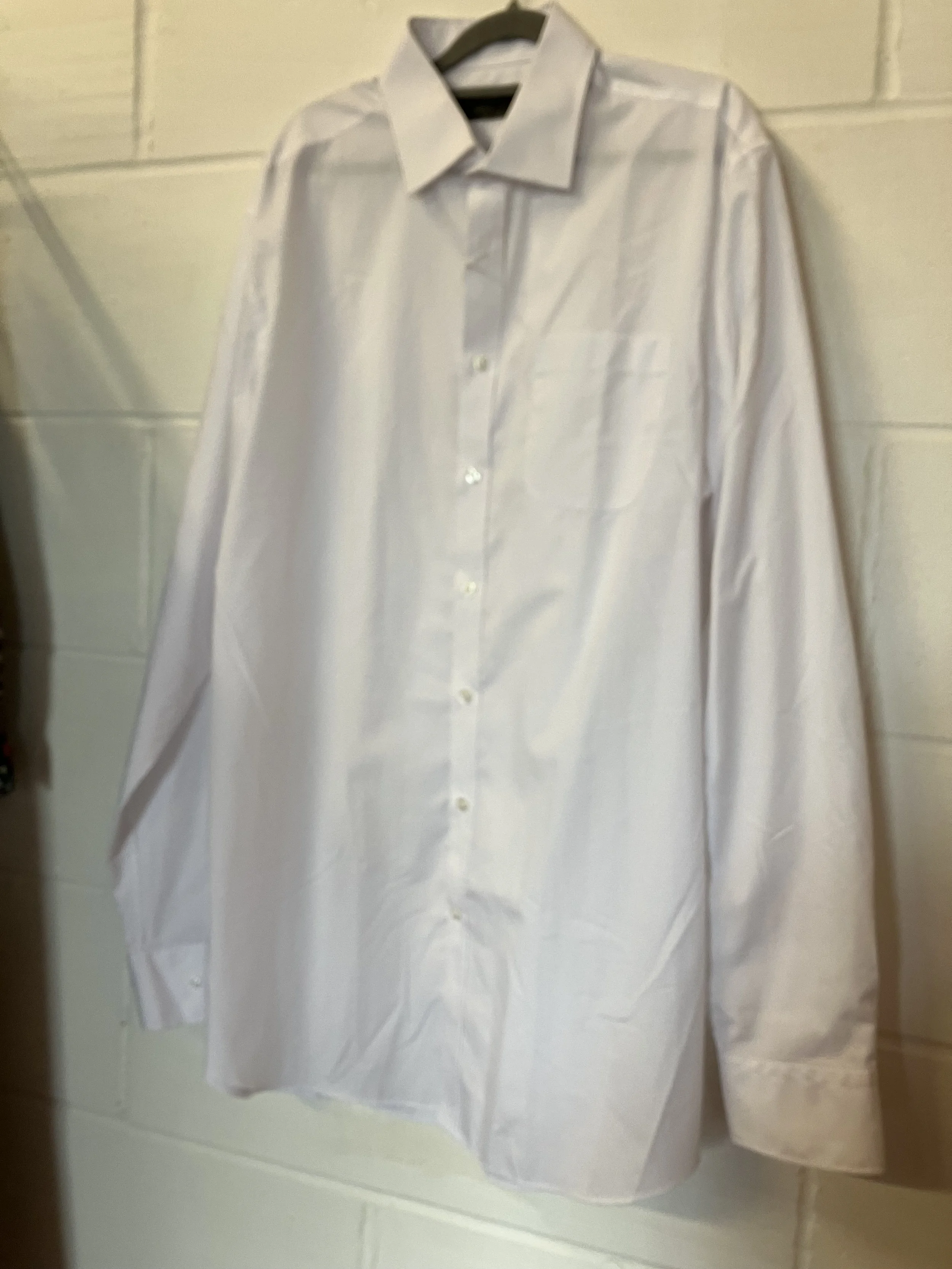 Men's Marks and Spencer Plain White Long Sleeved Shirt