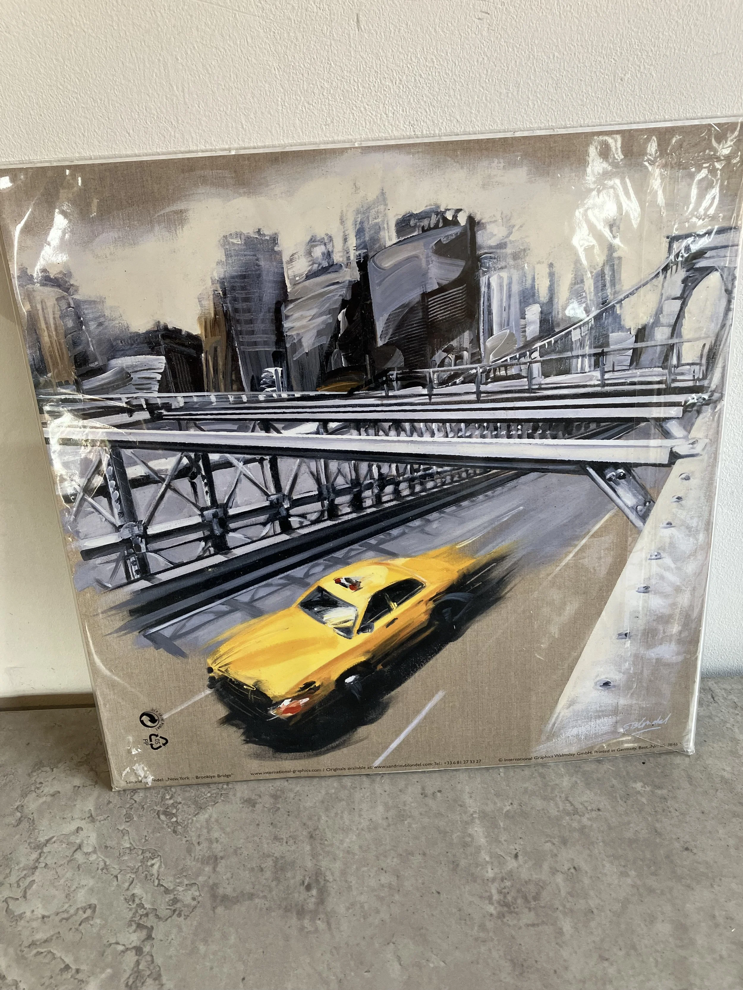 Sandrine Blondel Print Titled New York Brooklyn Bridge