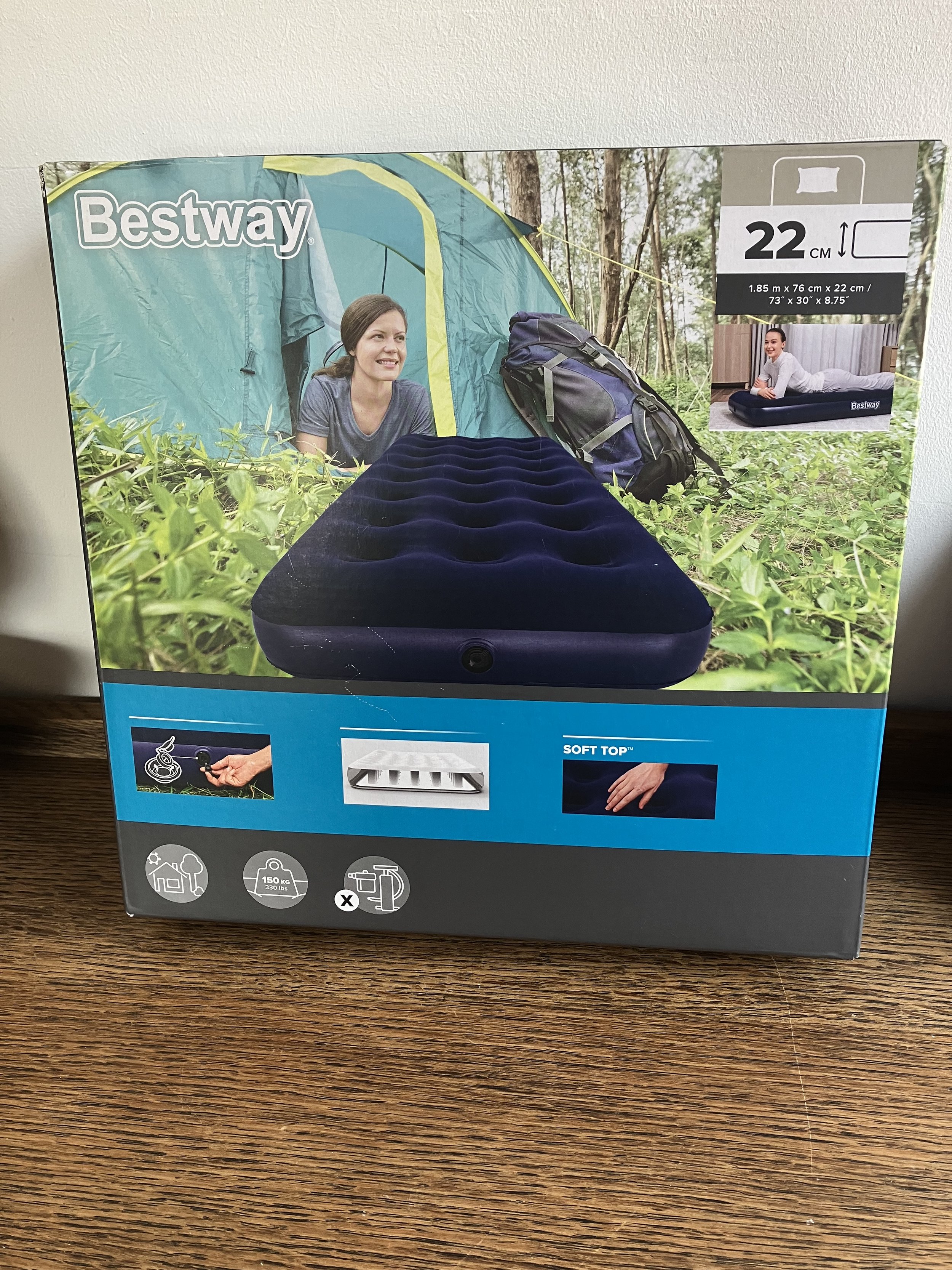 Bestway Inflatable Flocked Single Mattress Air Bed