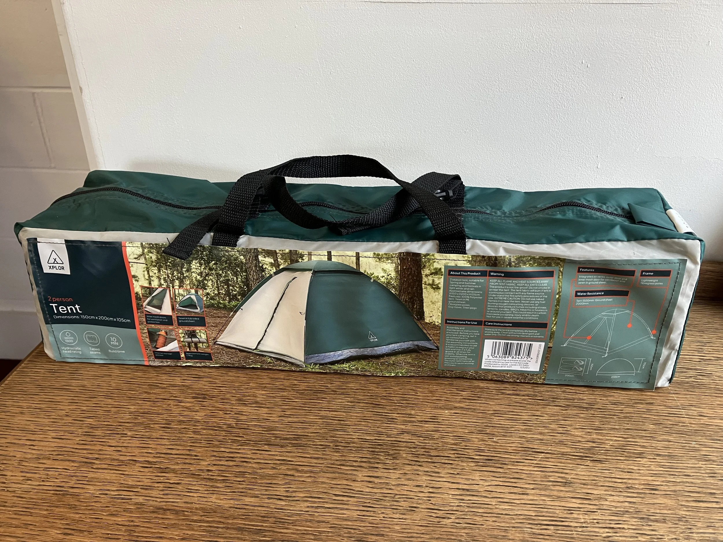 Xplor Green Coloured Two Person Dome Tent New in Box
