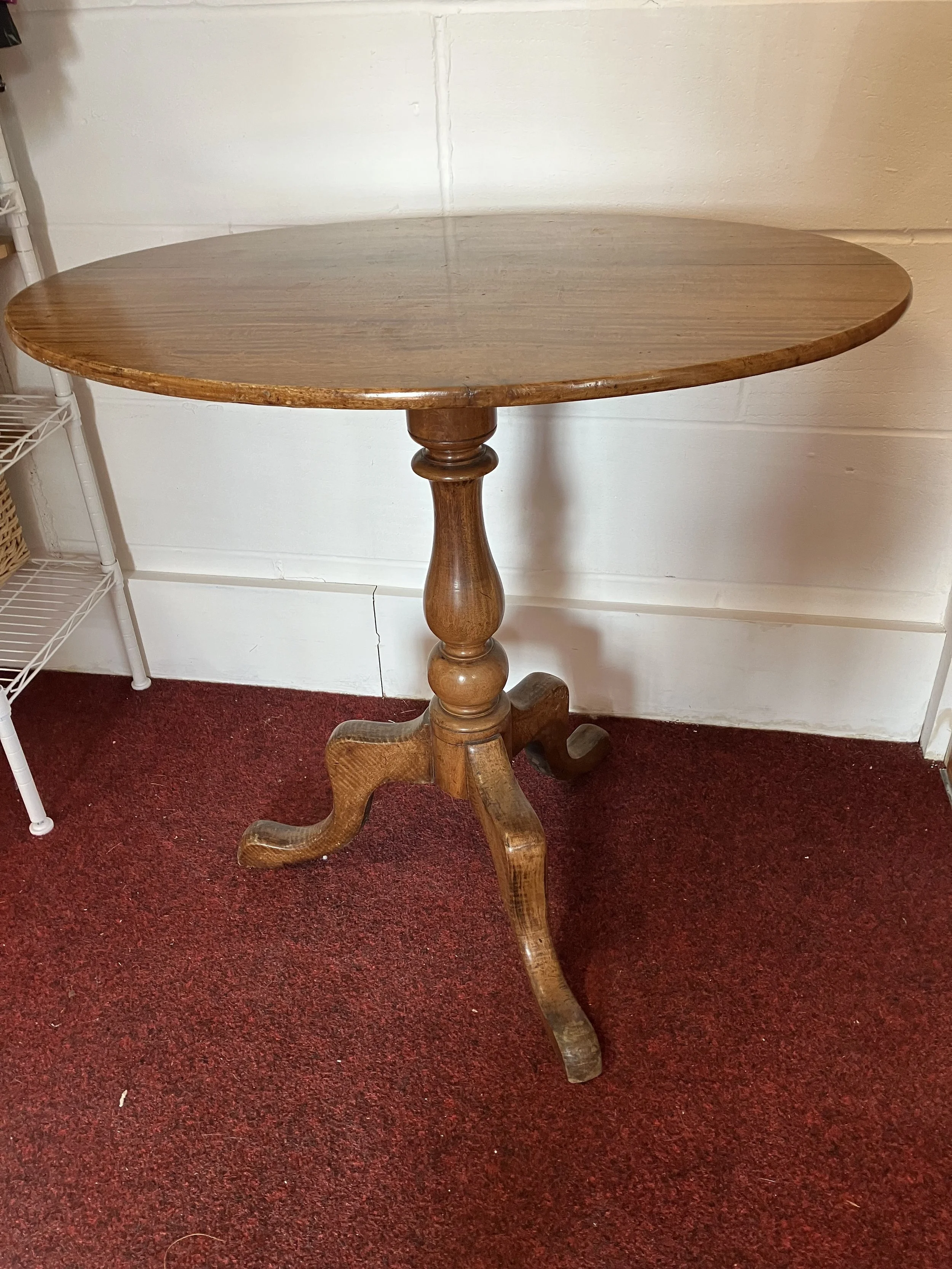 Antique Wooden Tilt Top Tripod Occasional Table