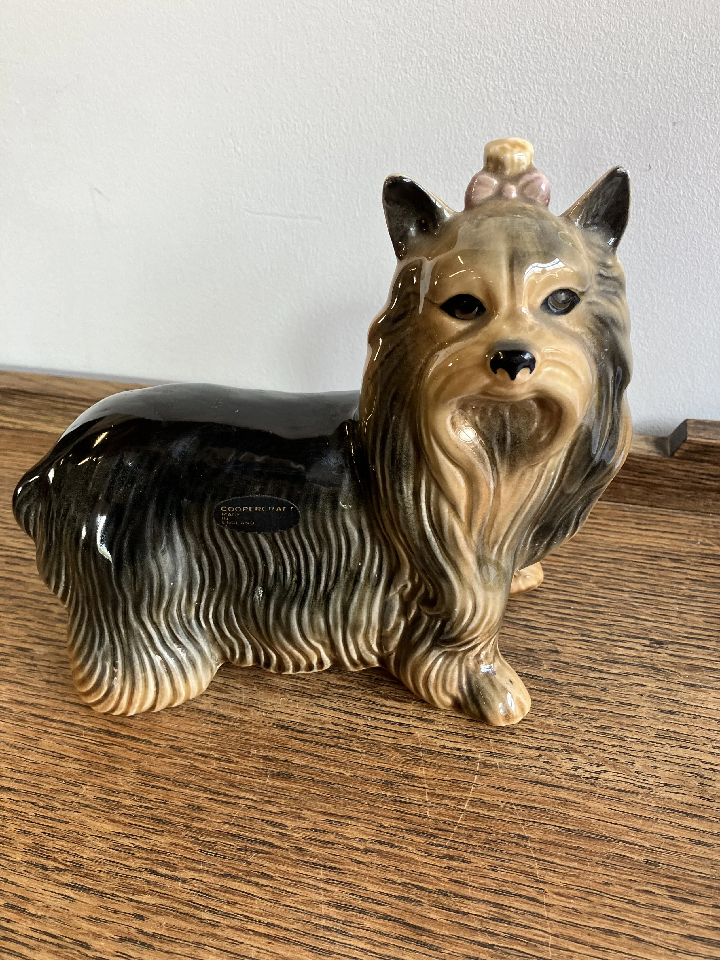 Vintage Coopercraft Yorkshire Terrier Ceramic Figurine