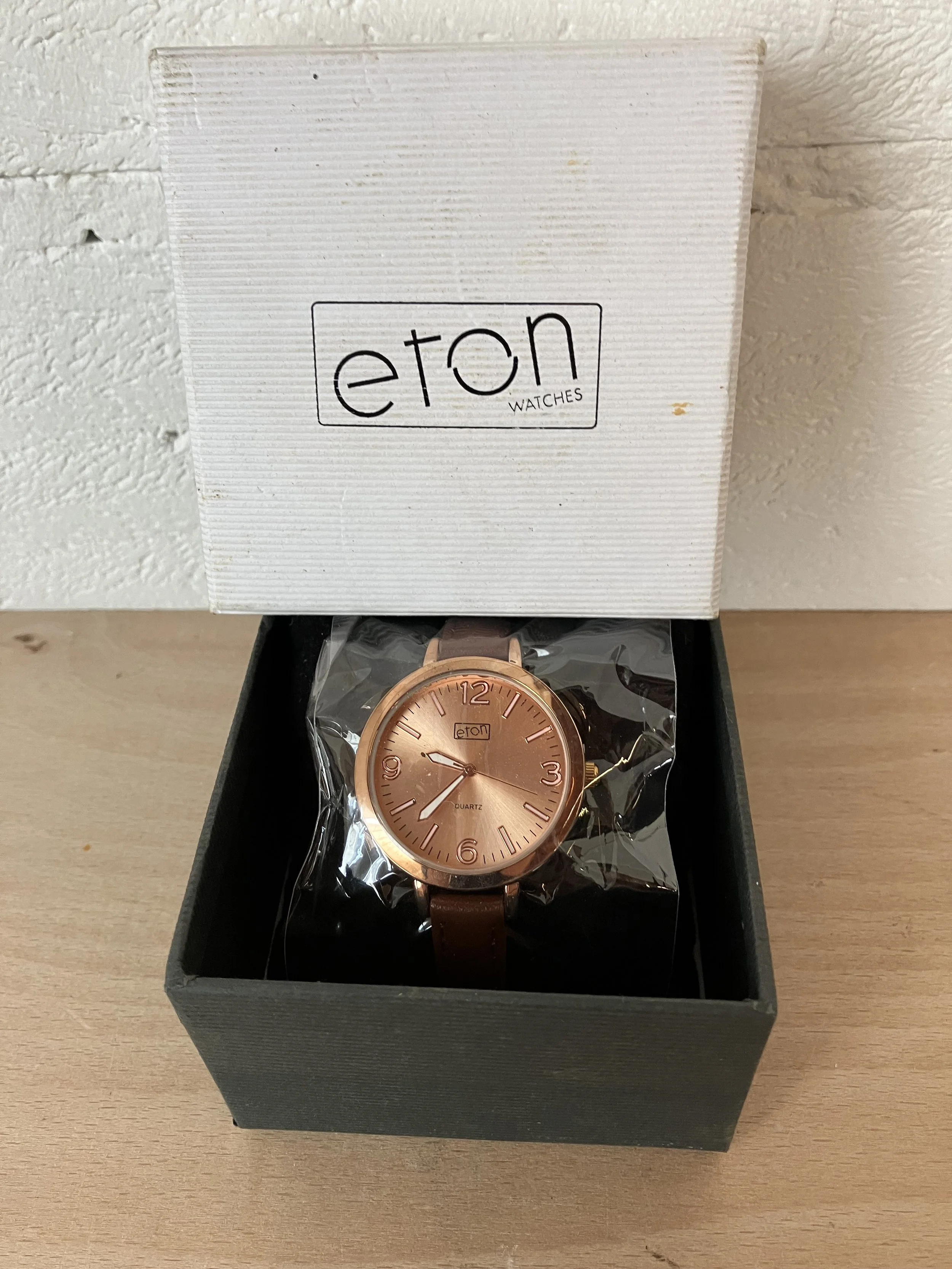 Eton Ladies Rose Gold Tone Quartz Watch in Box