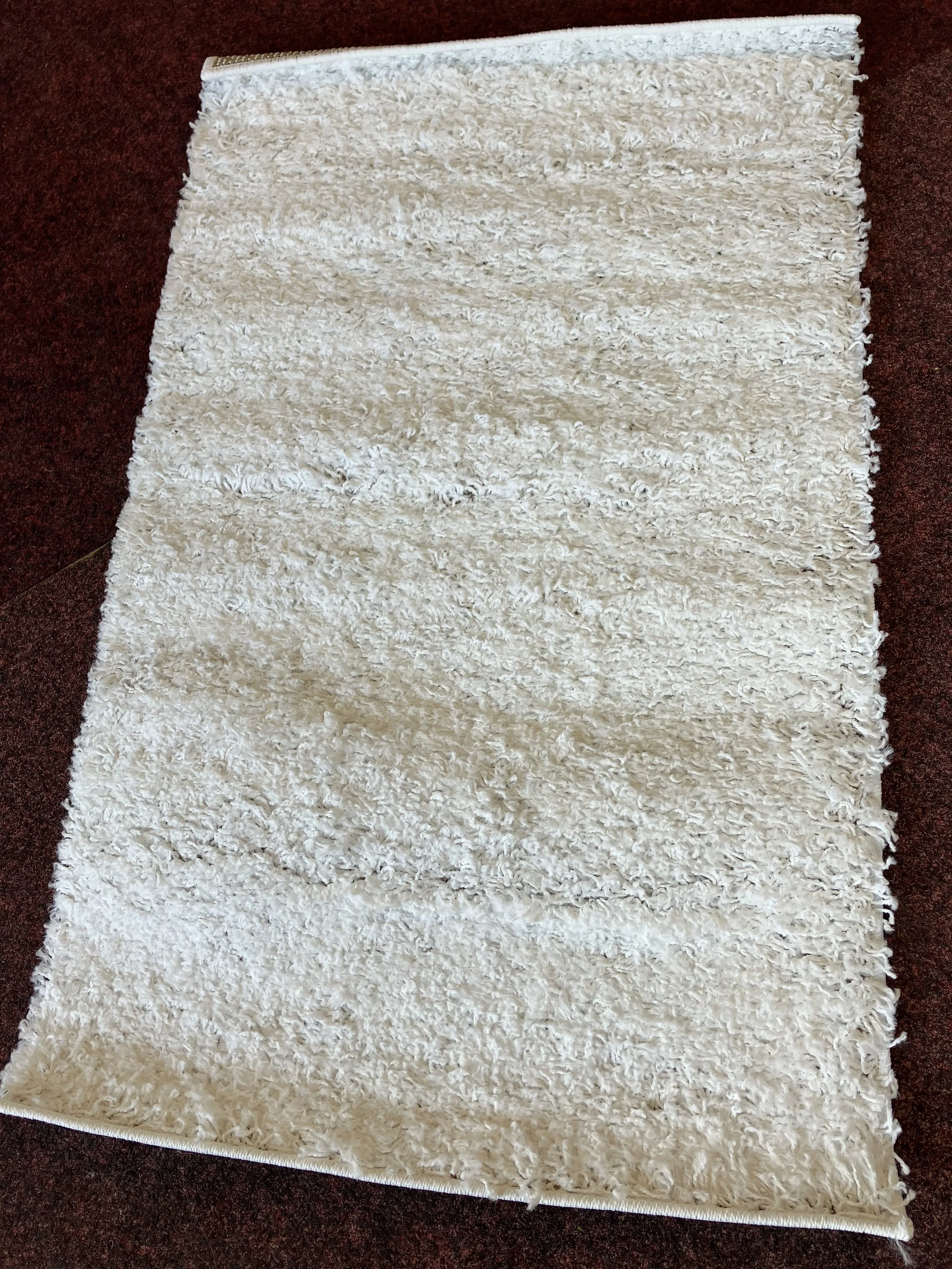 Carpet City Light Shaggy White Area Rug