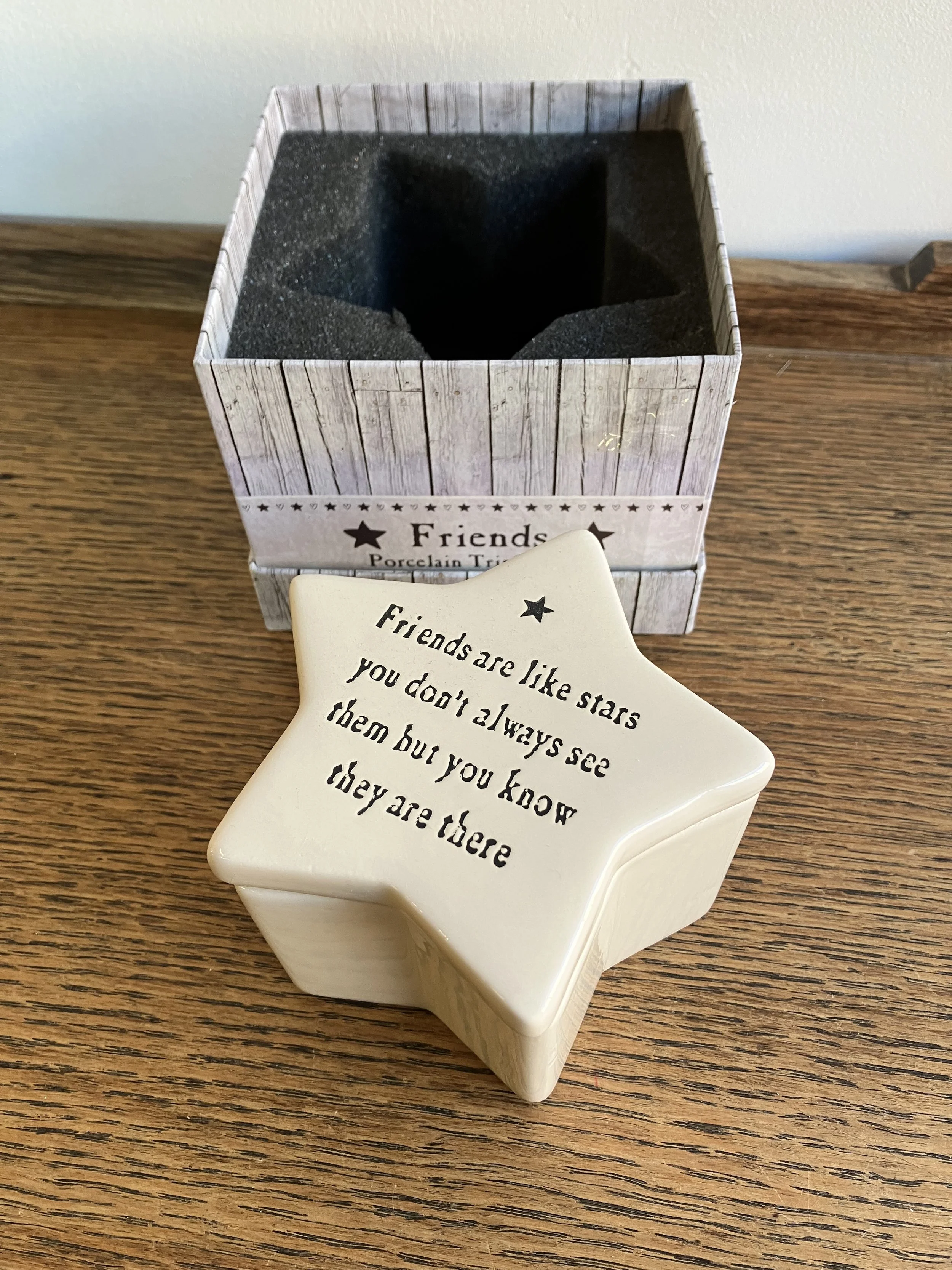 Friends Porcelain Star Shaped Trinket Box