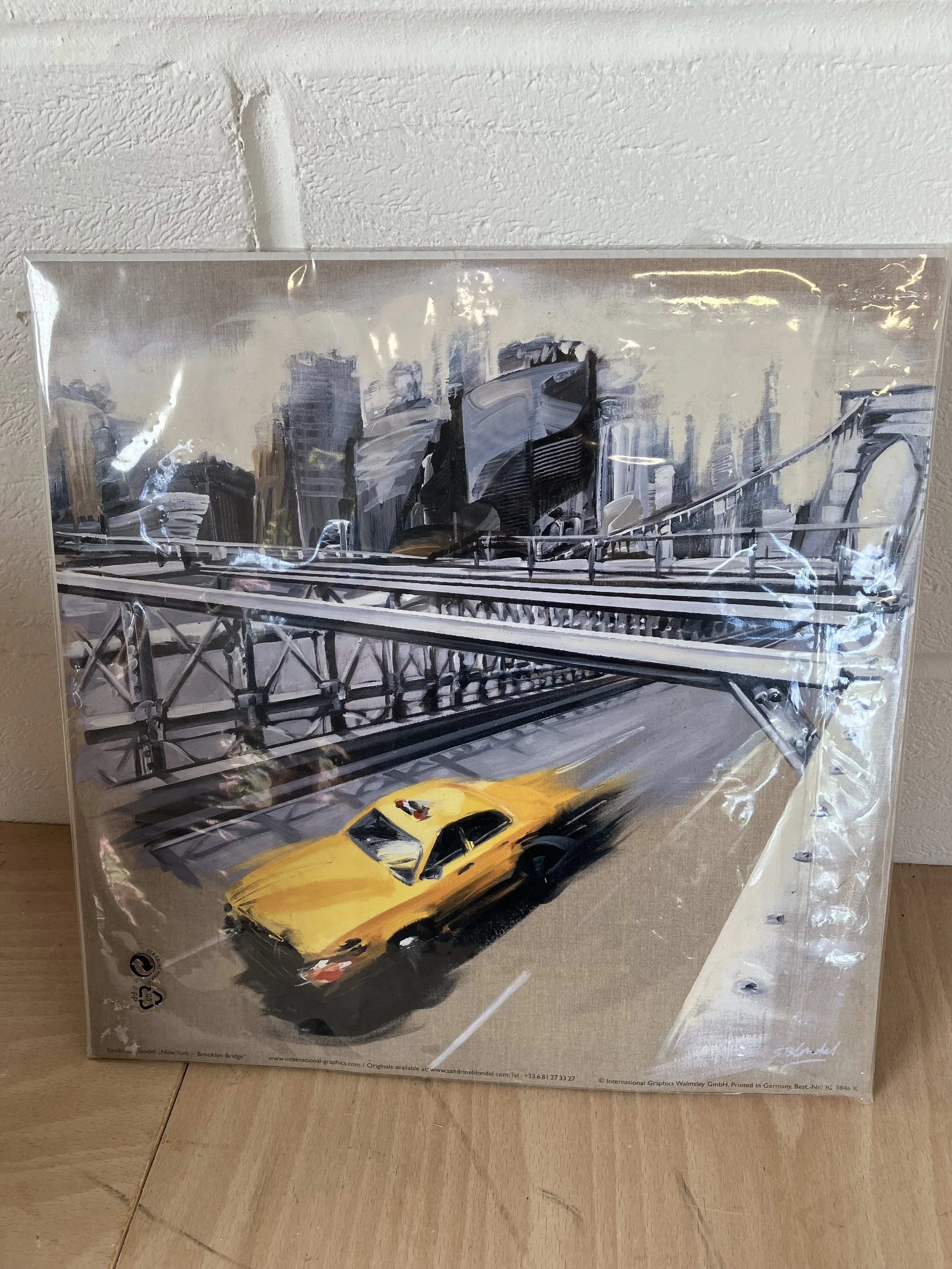 Sandrine Blondel Print Titled New York Brooklyn Bridge