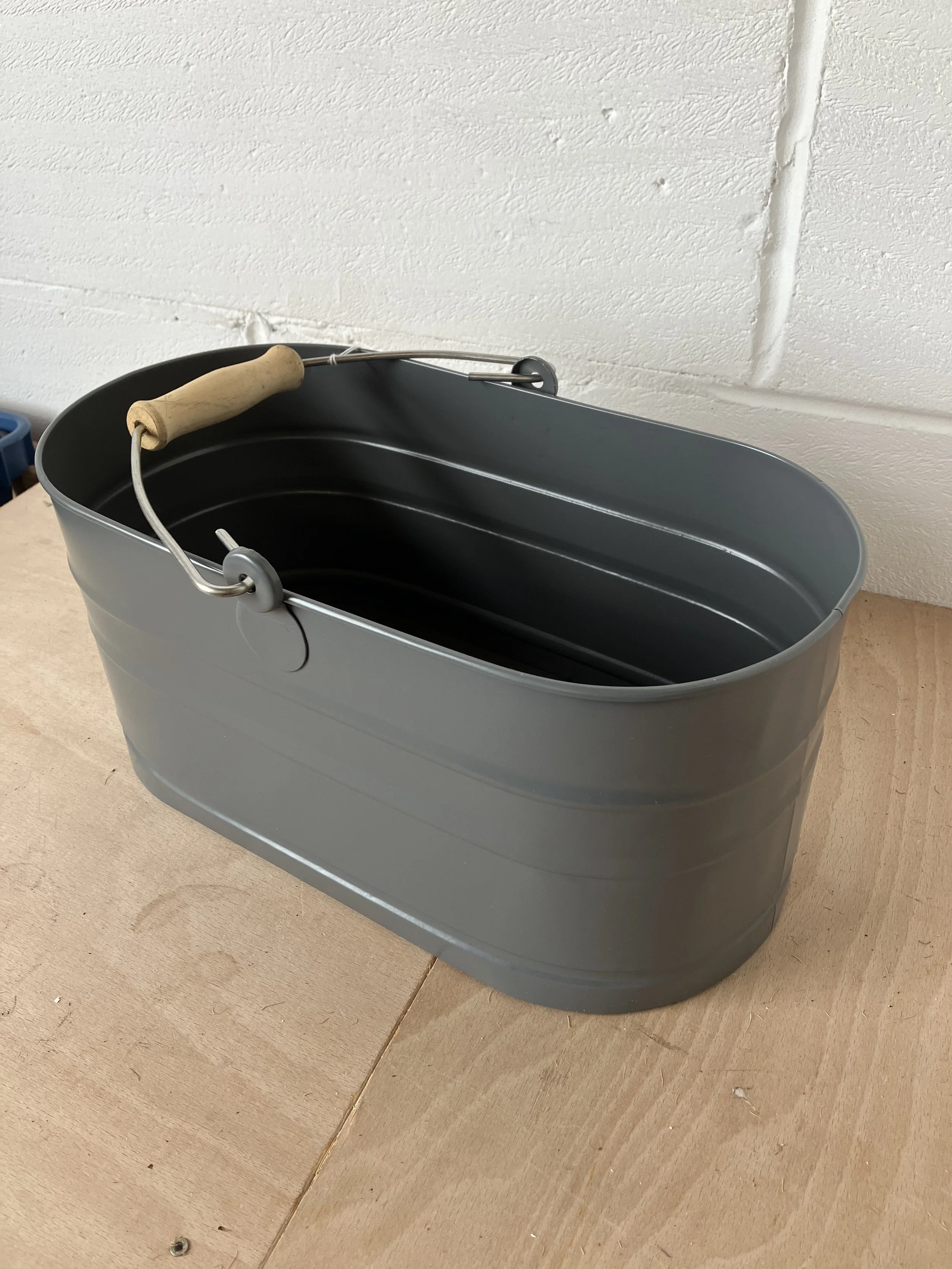 Loft 1850 Dark Grey Metal Utility Cleaning Caddy with Handle