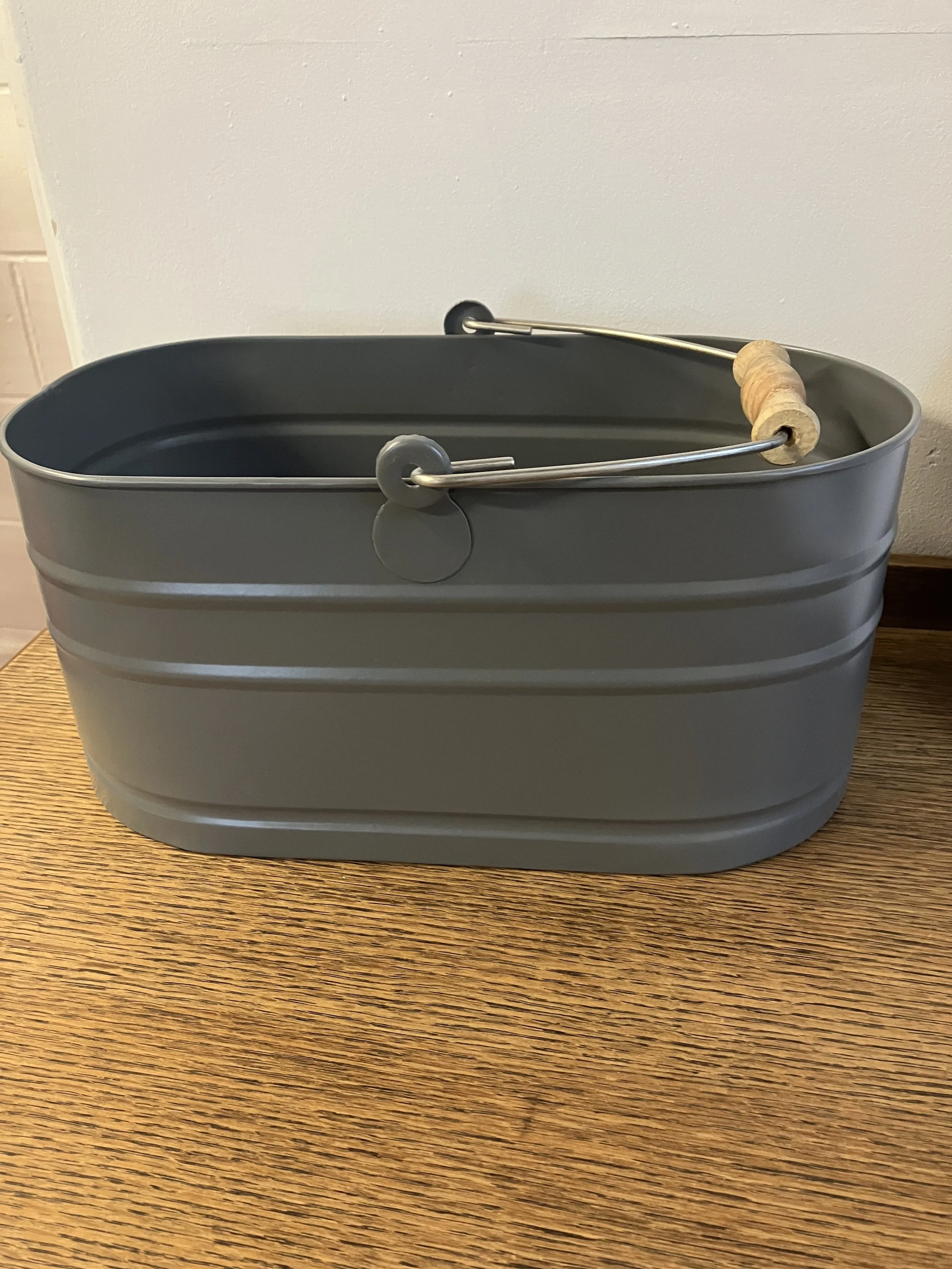 Loft 1850 Dark Grey Metal Utility Cleaning Caddy with Handle