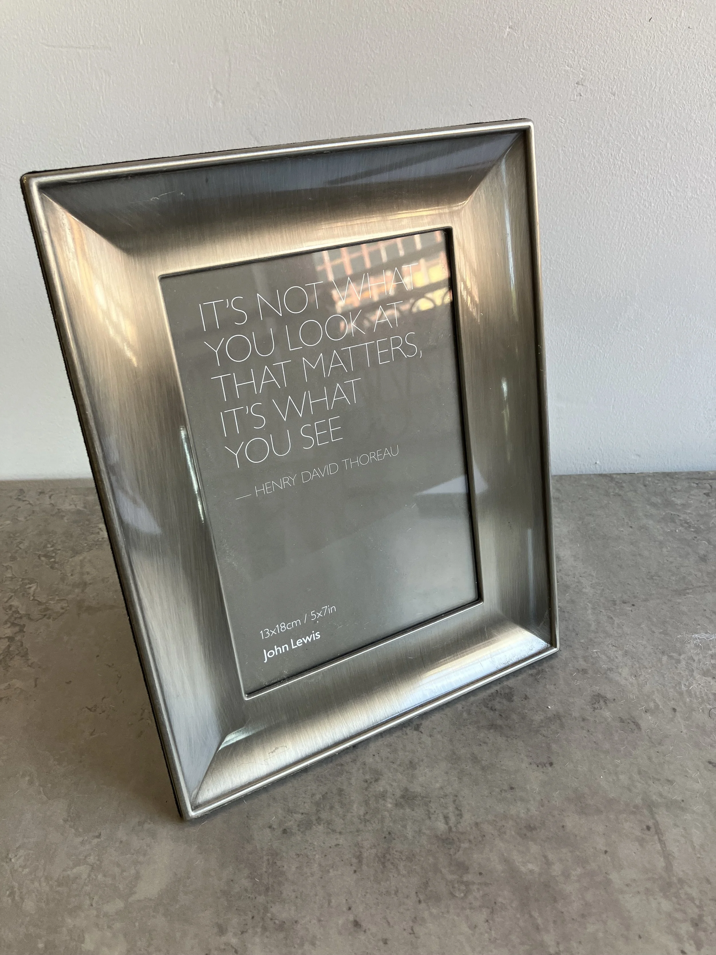 John Lewis Pewter Coloured Metal Photo Frame