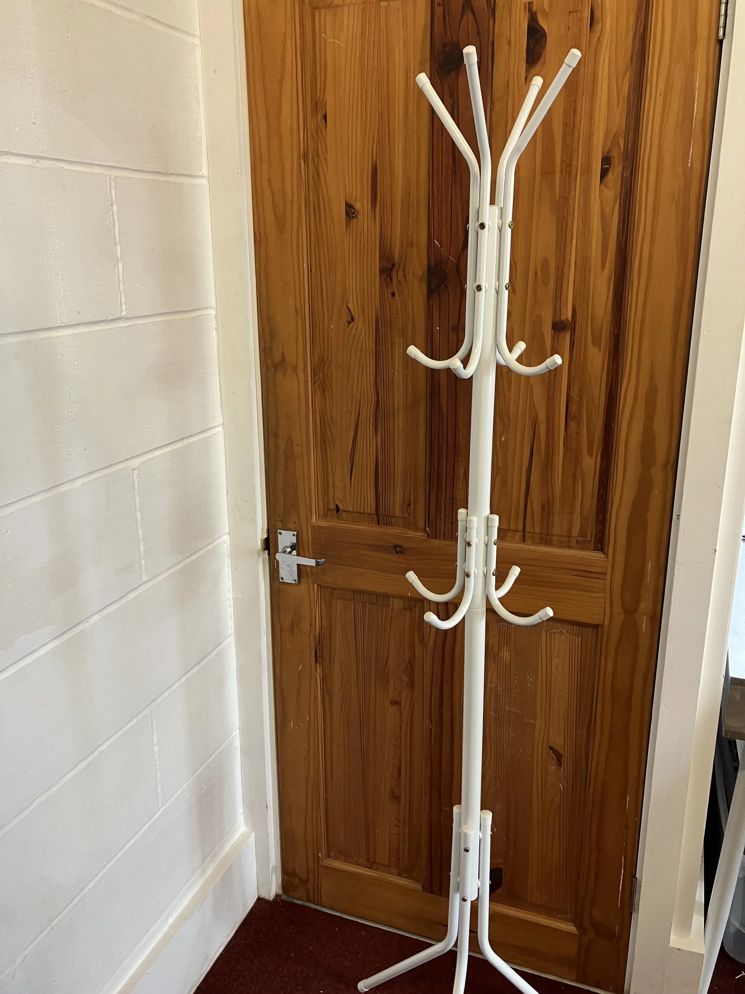 Modern White Metal Freestanding Coat Rack