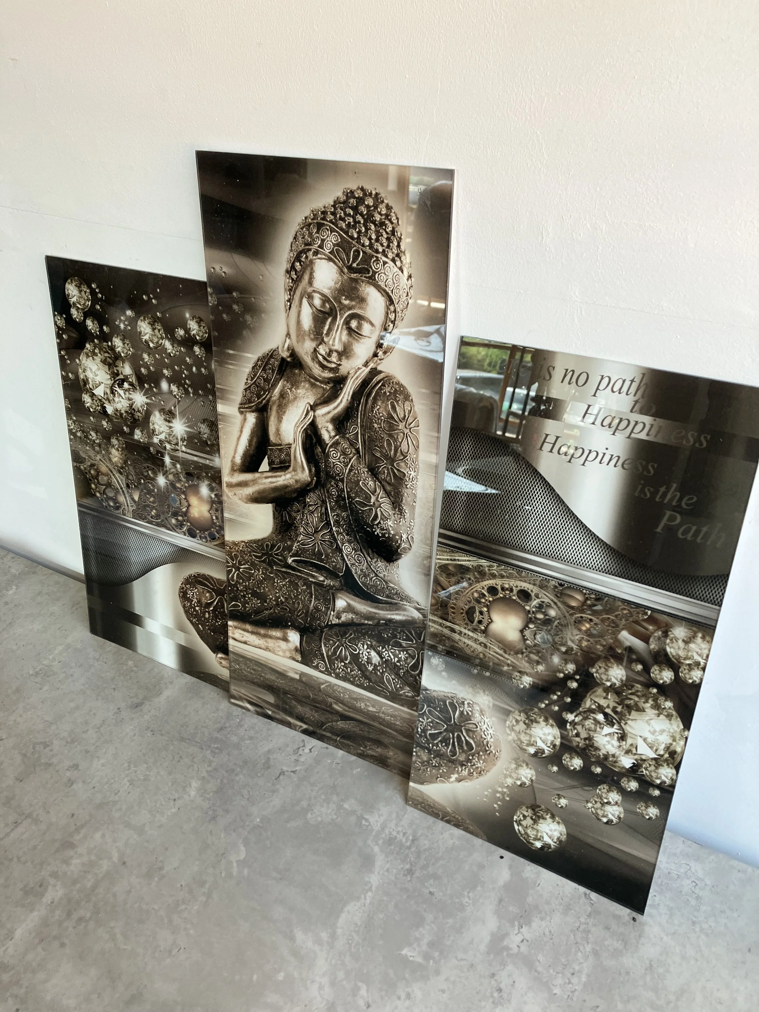 Three Piece Buddha Wall Art Set