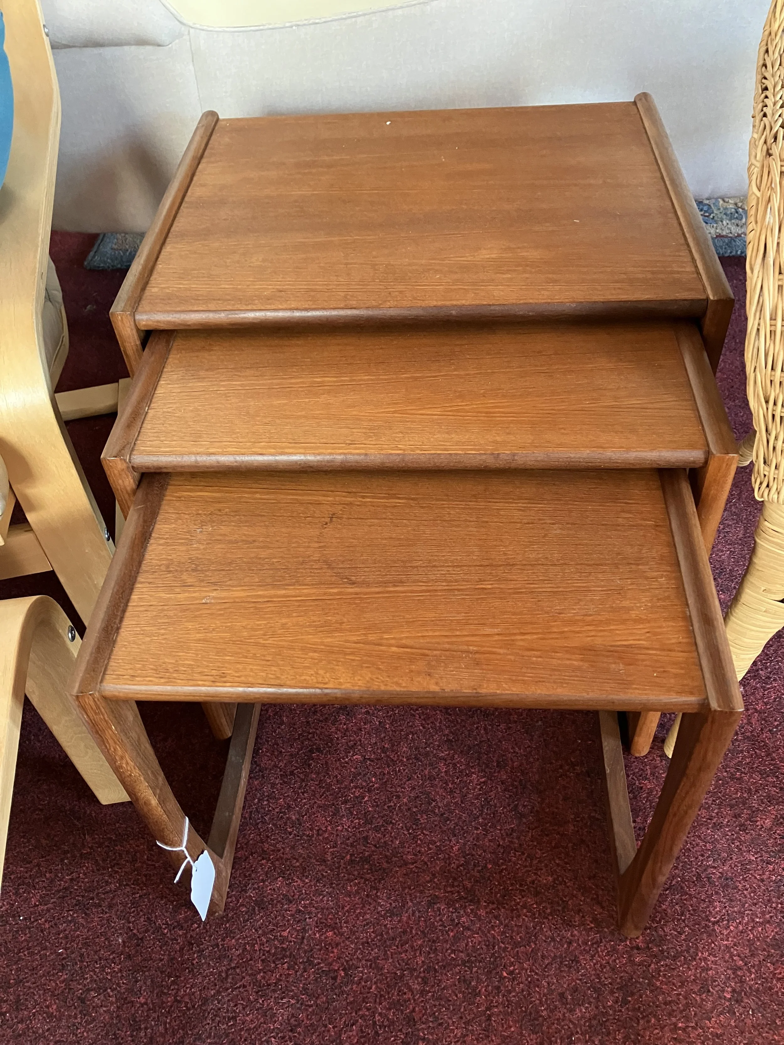 Mid Century G Plan Quadrille Nest of Three Teak Tables
