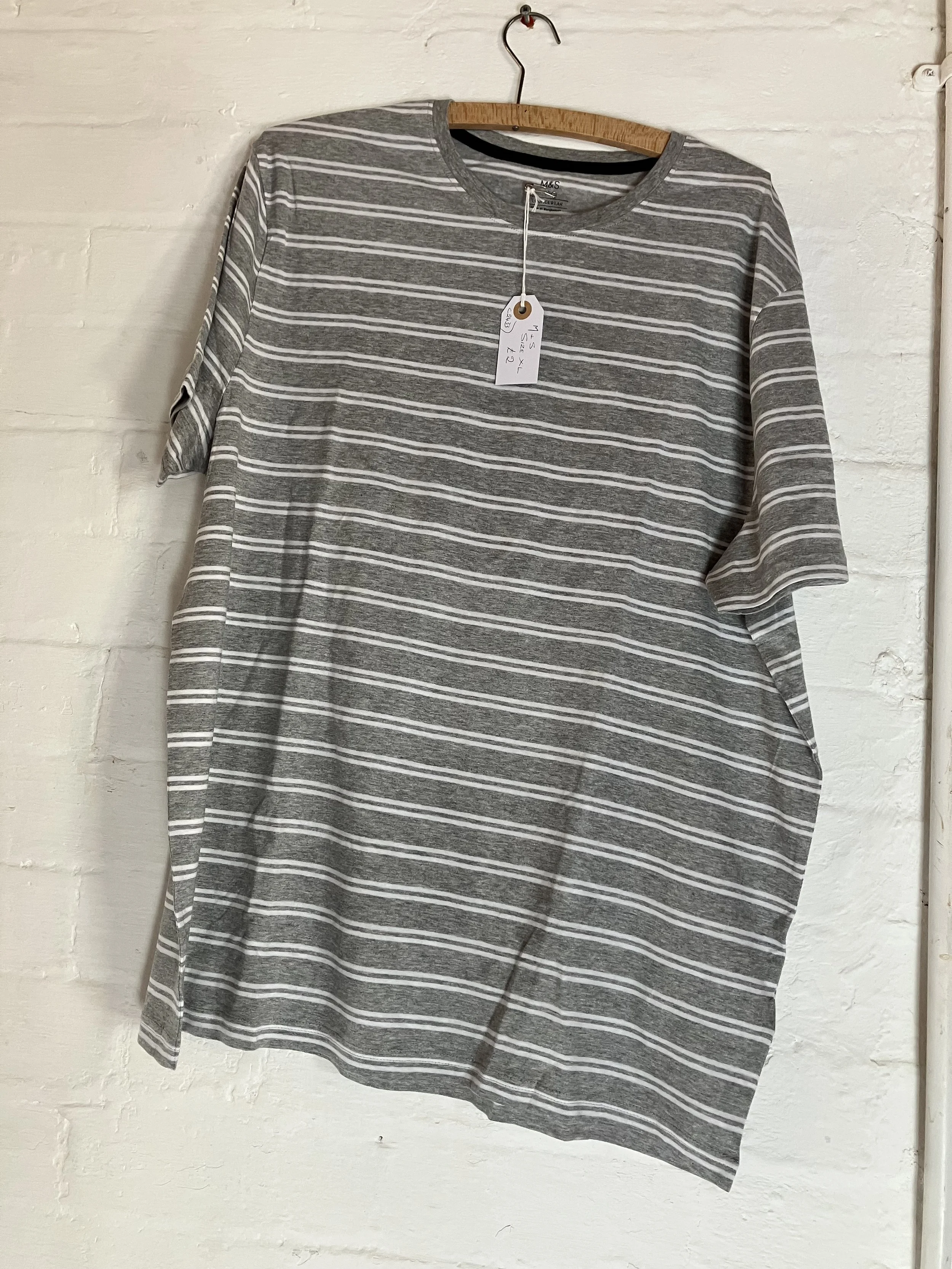 Men's Striped Loungewear T Shirt by Marks and Spencer