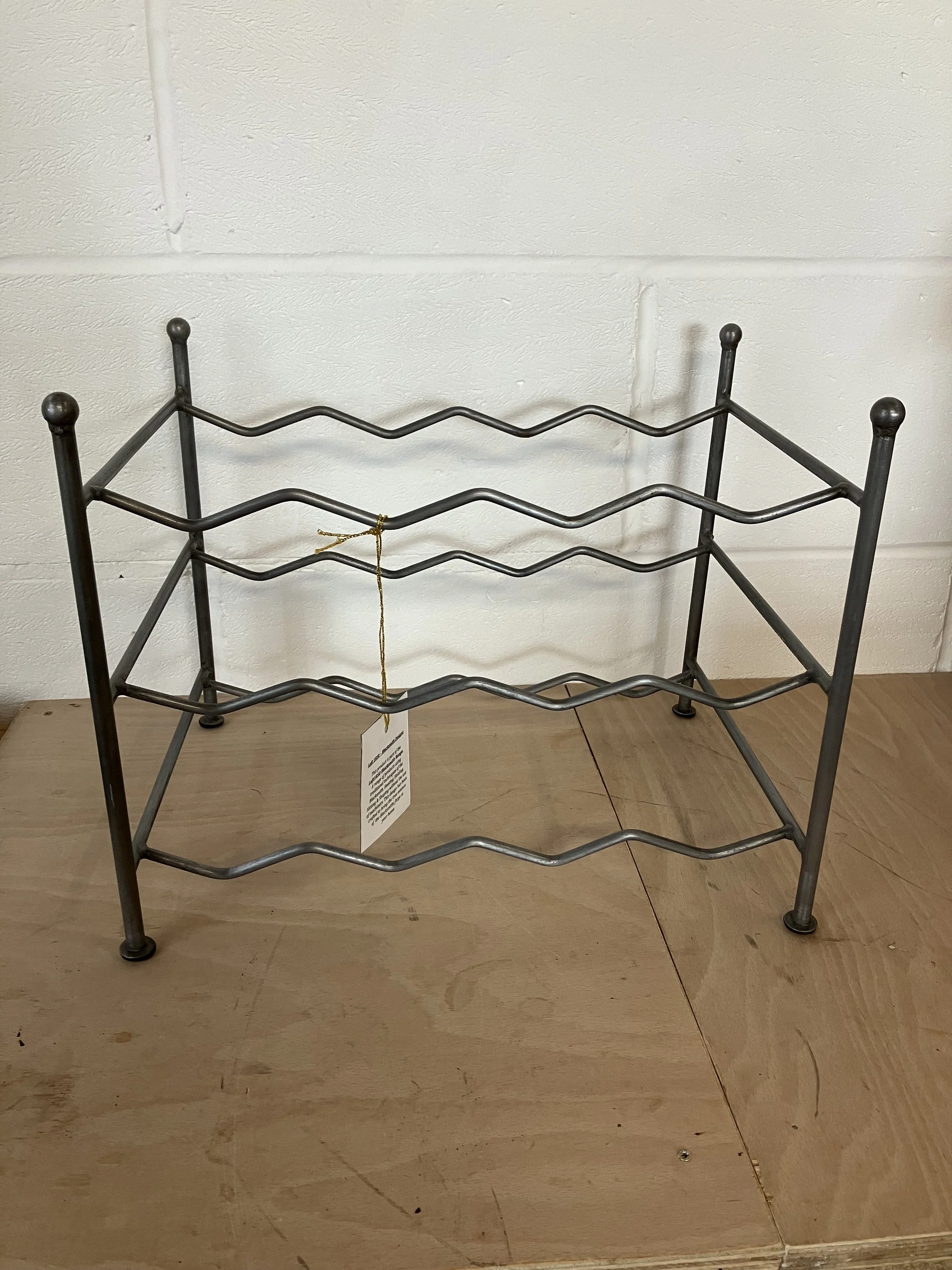 Loft 1850 Brushed Steel Twelve Bottle Wine Rack