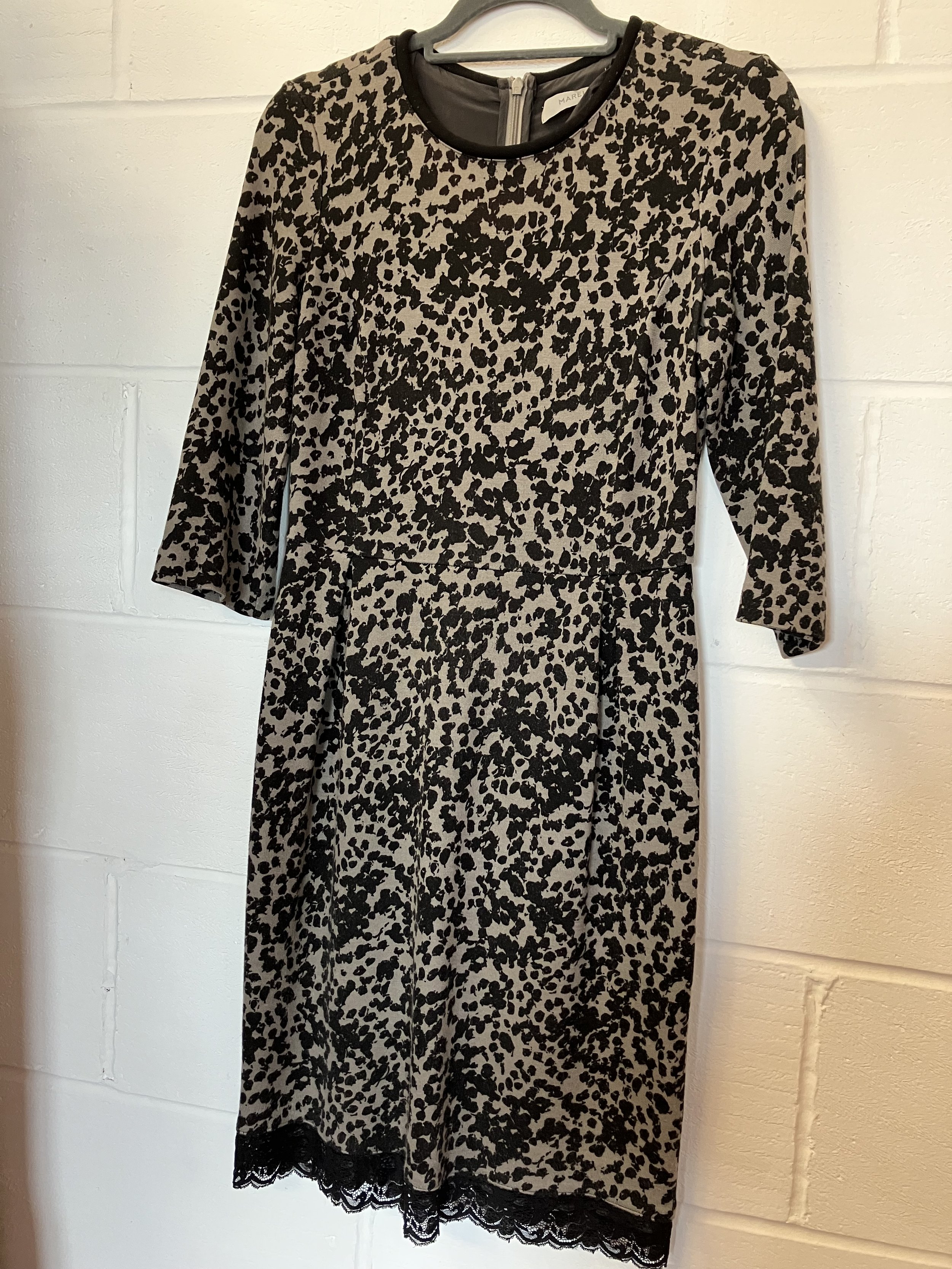 Grey and Black Patterned Dress by Marella