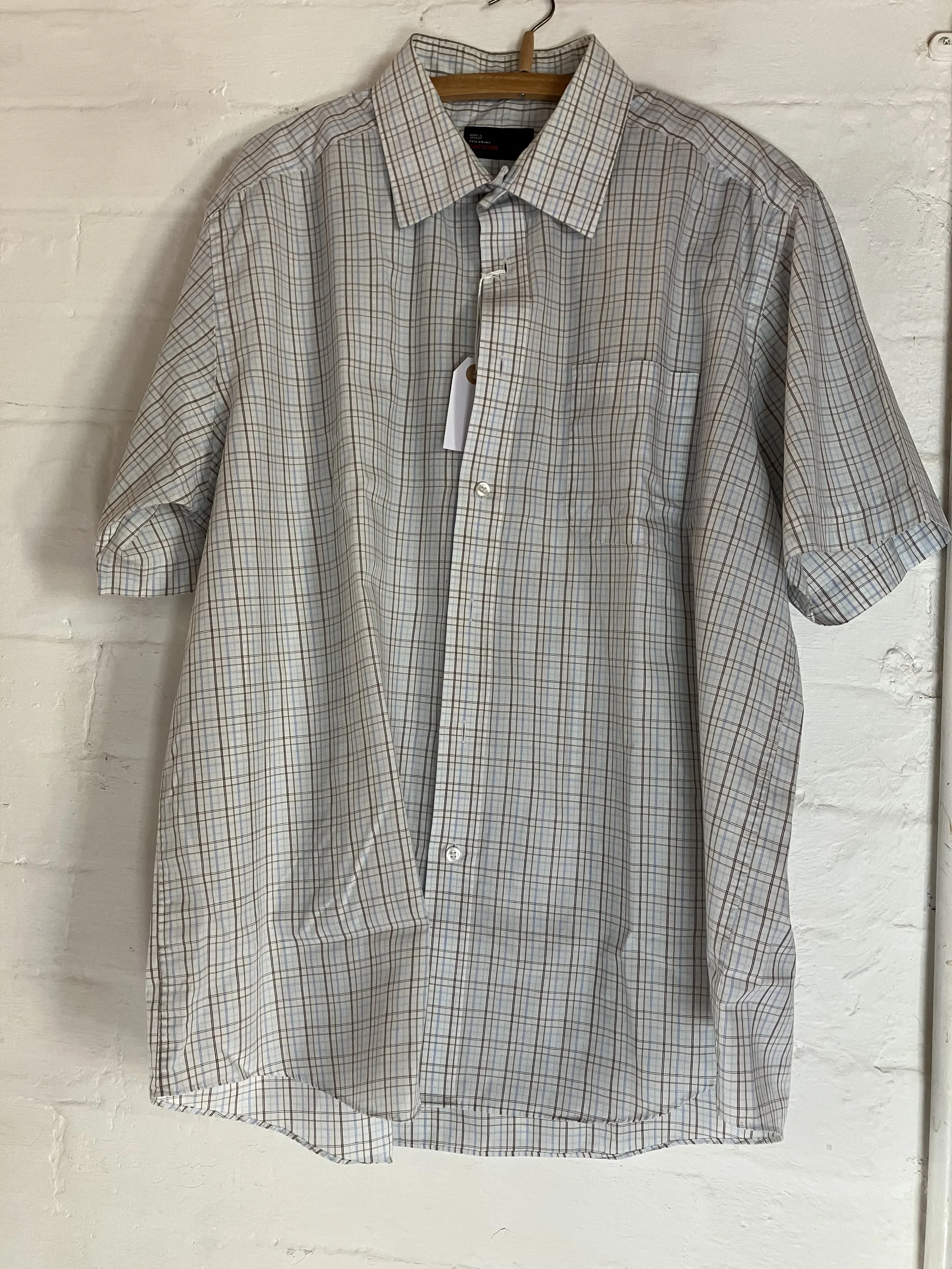 Short Sleeved Checked Shirt by Marks and Spencer