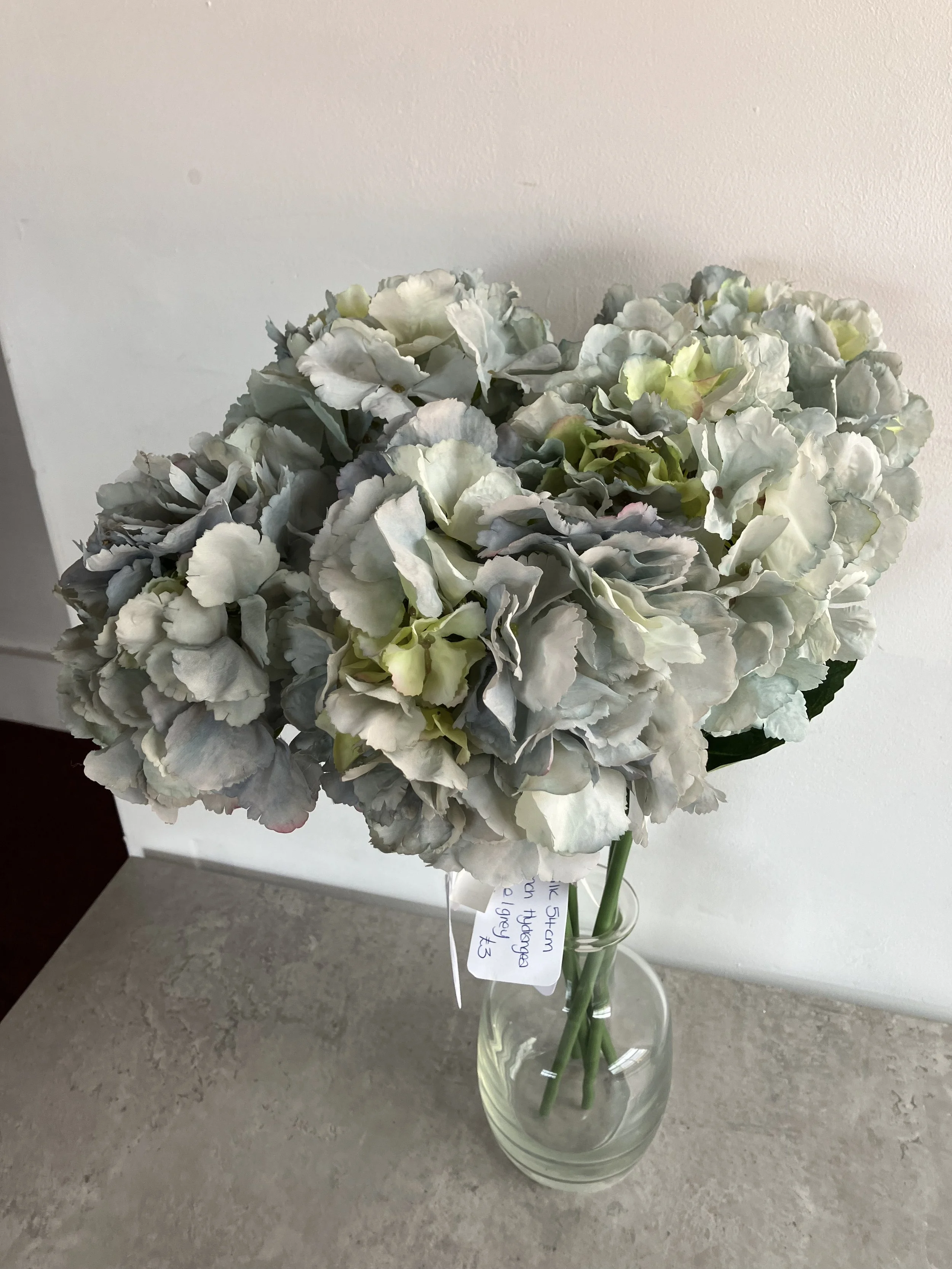 Bunch of Five Artificial Silk French Hydrangeas