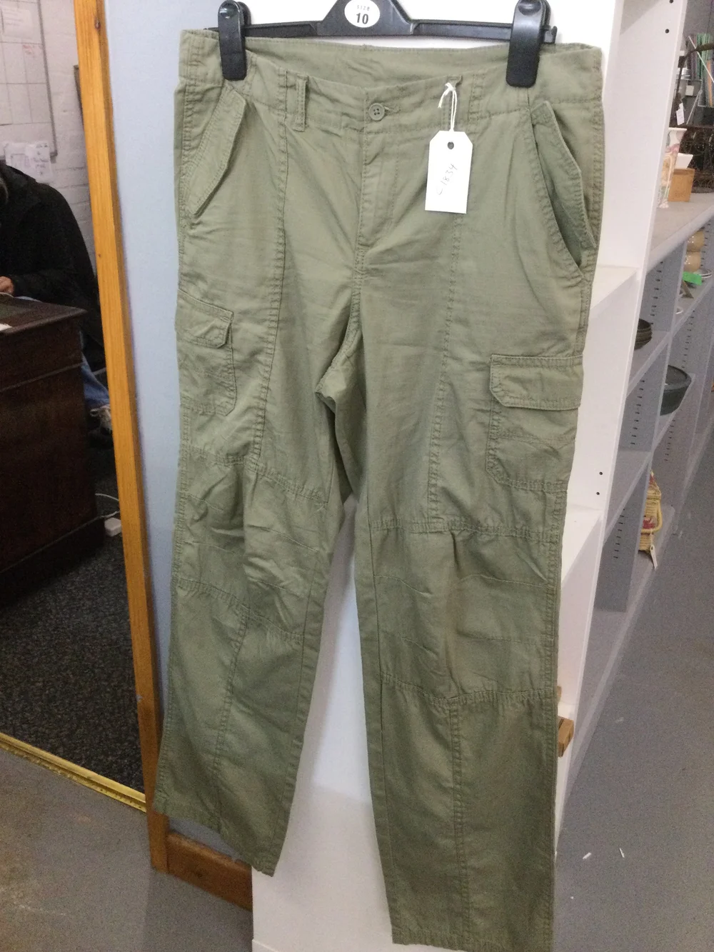 Ladies H M Divided Khaki Green Cargo Pants Size 14 — MMY Home