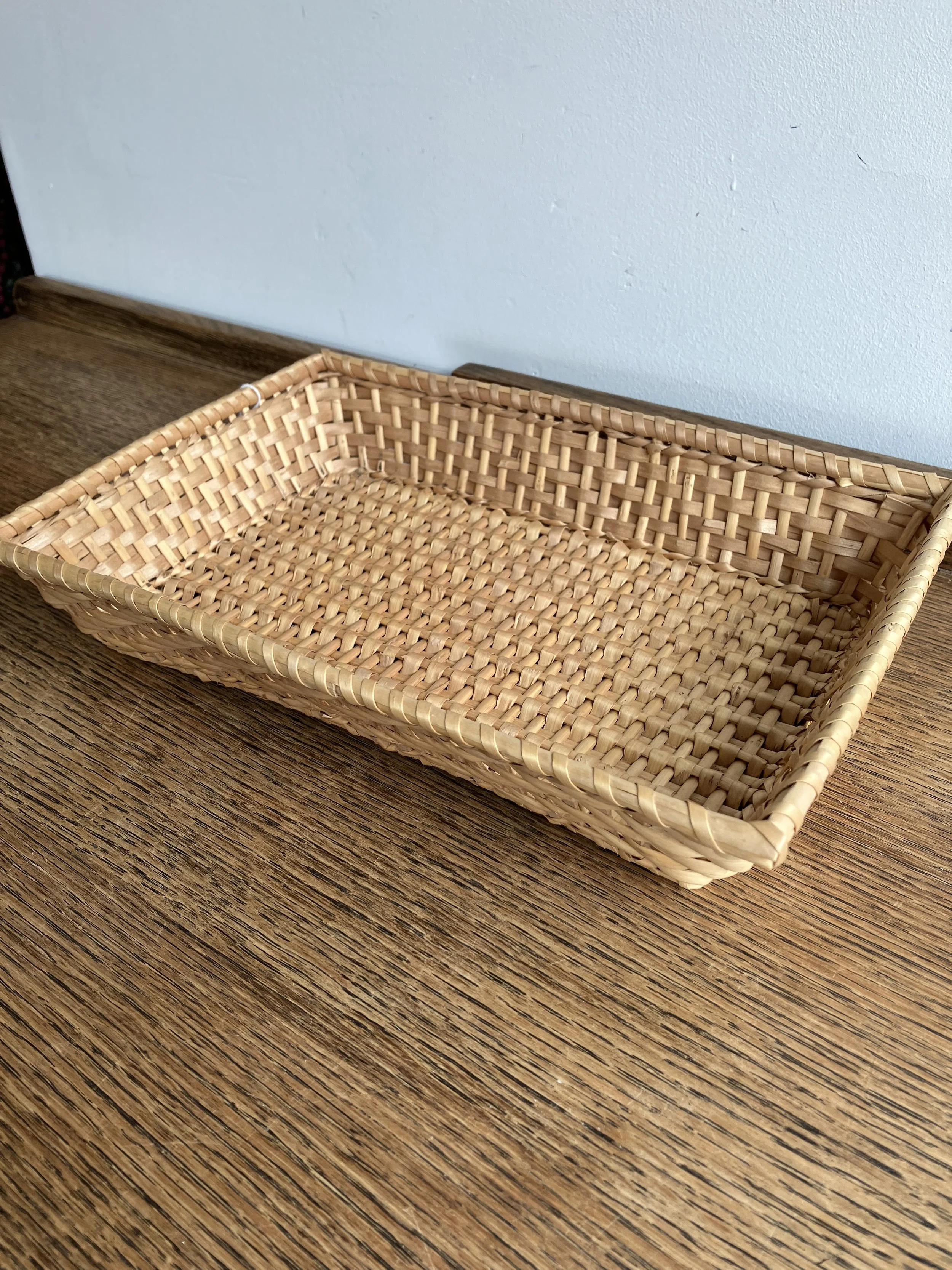 Small Rectangle Woven Raffia Bread Basket