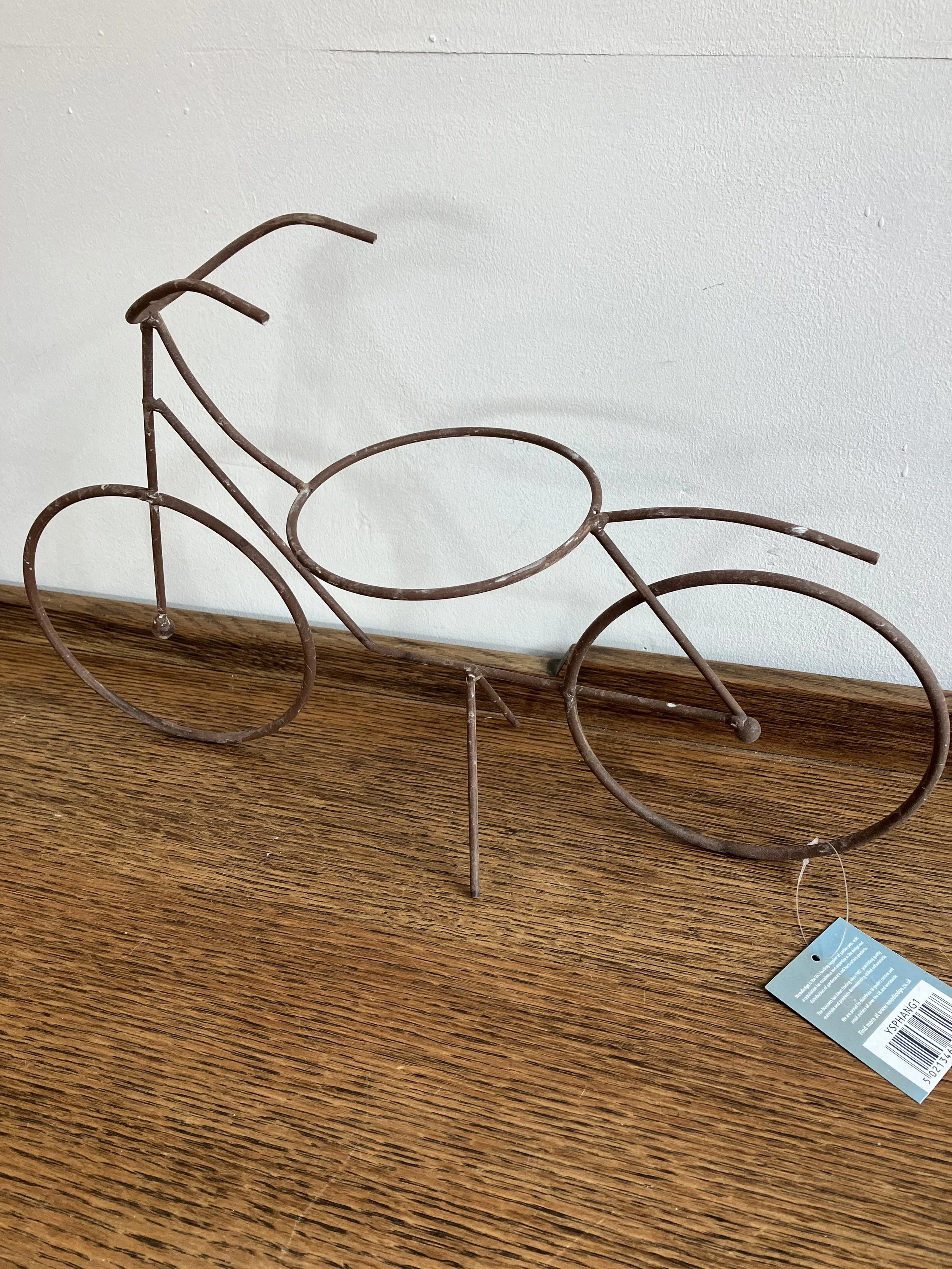 Woodlodge Rusted Bike Shaped Plant Stand