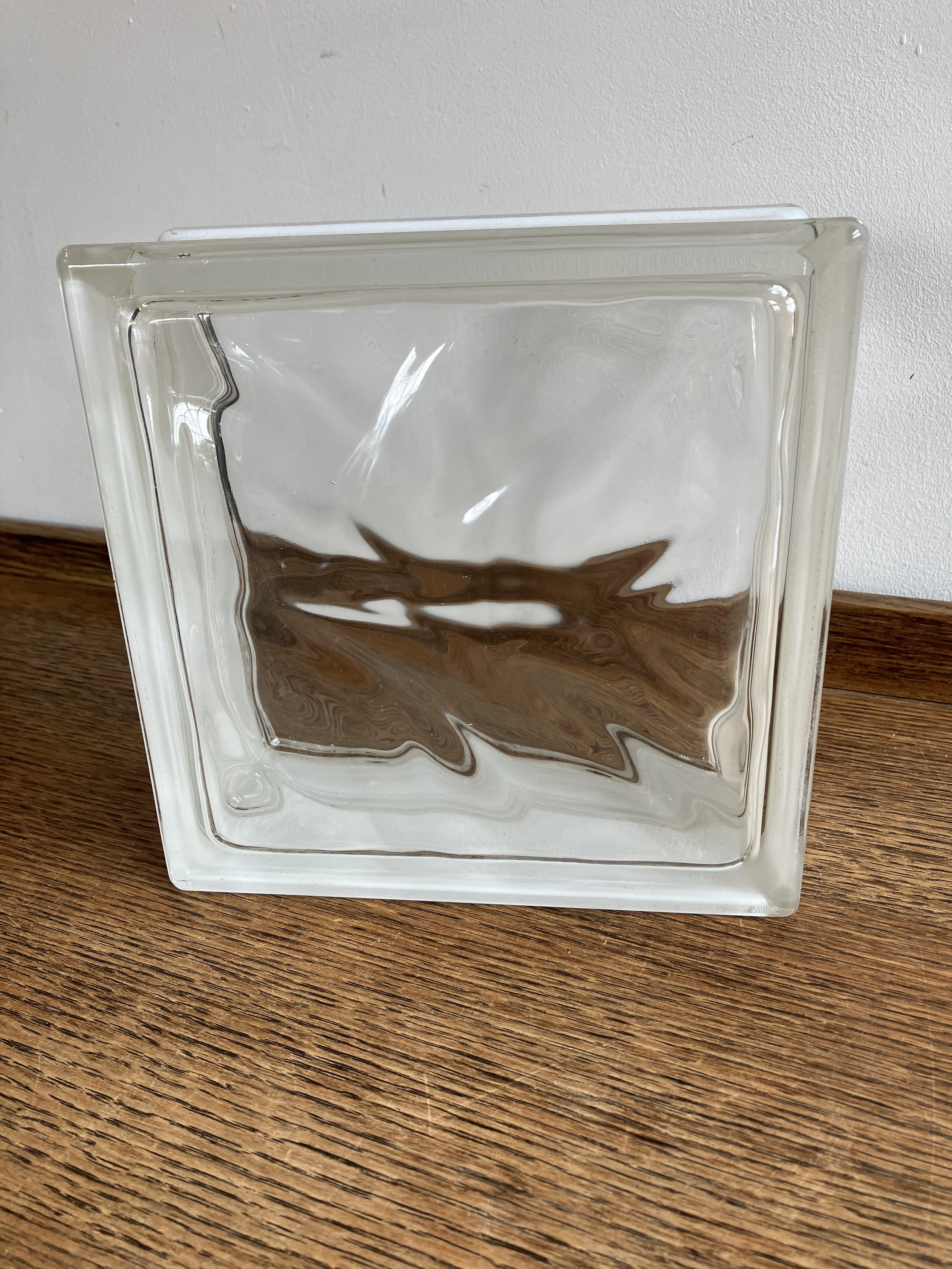 Vintage German Glass Decorative Brick