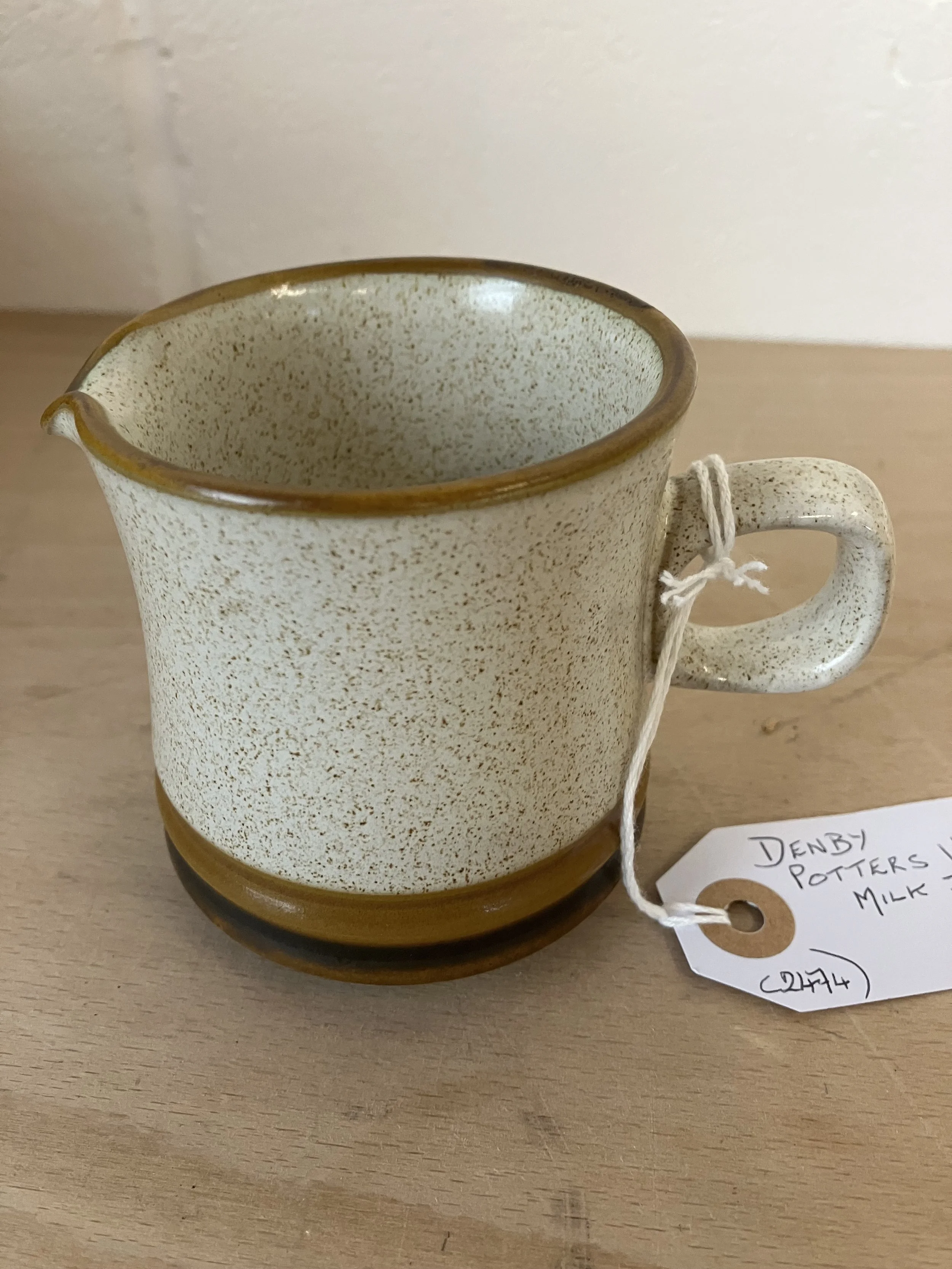 Denby Potters Wheel Pattern Milk Jug