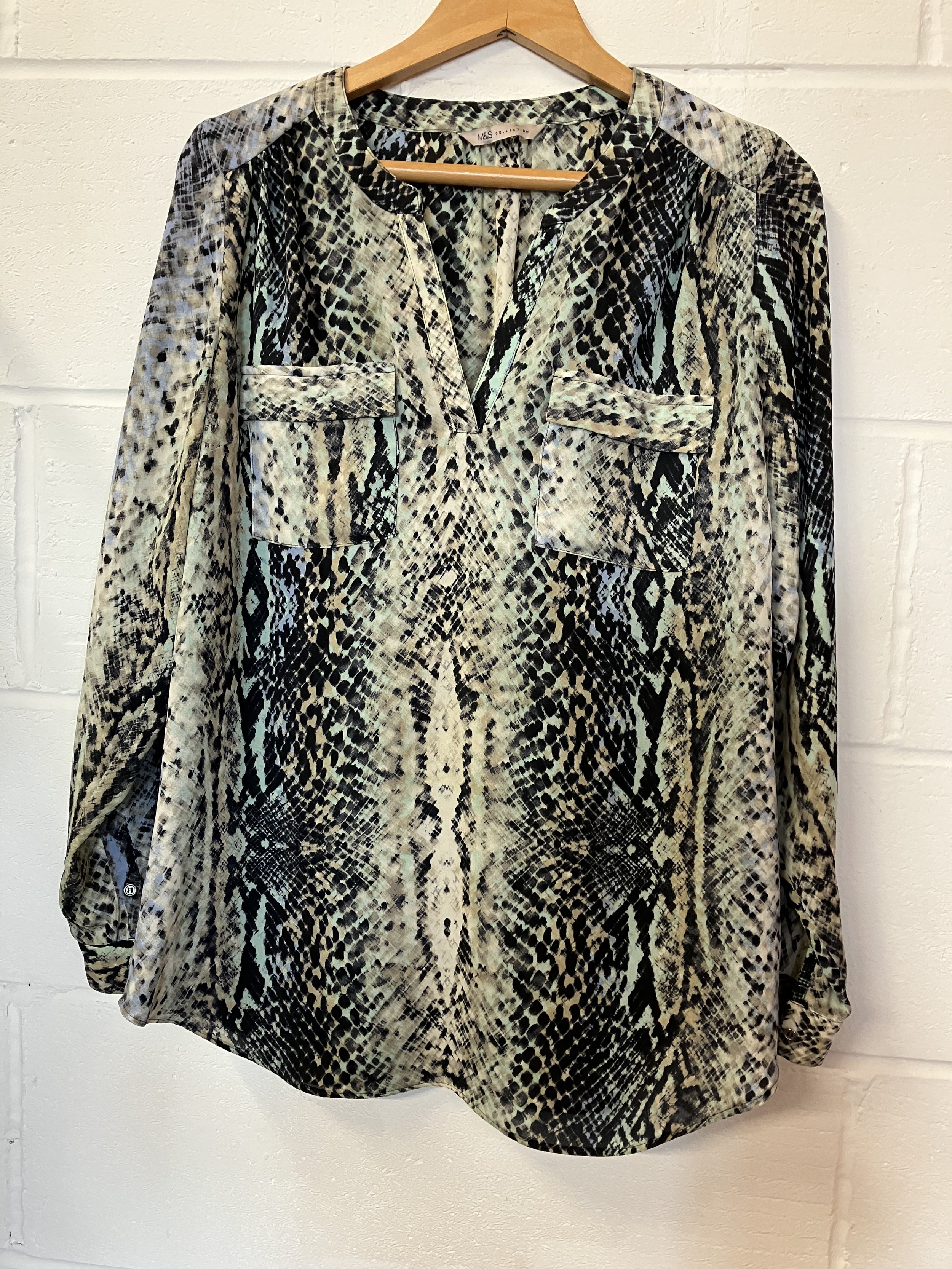 Marks and Spencer Multicoloured Long Line Top Size 14