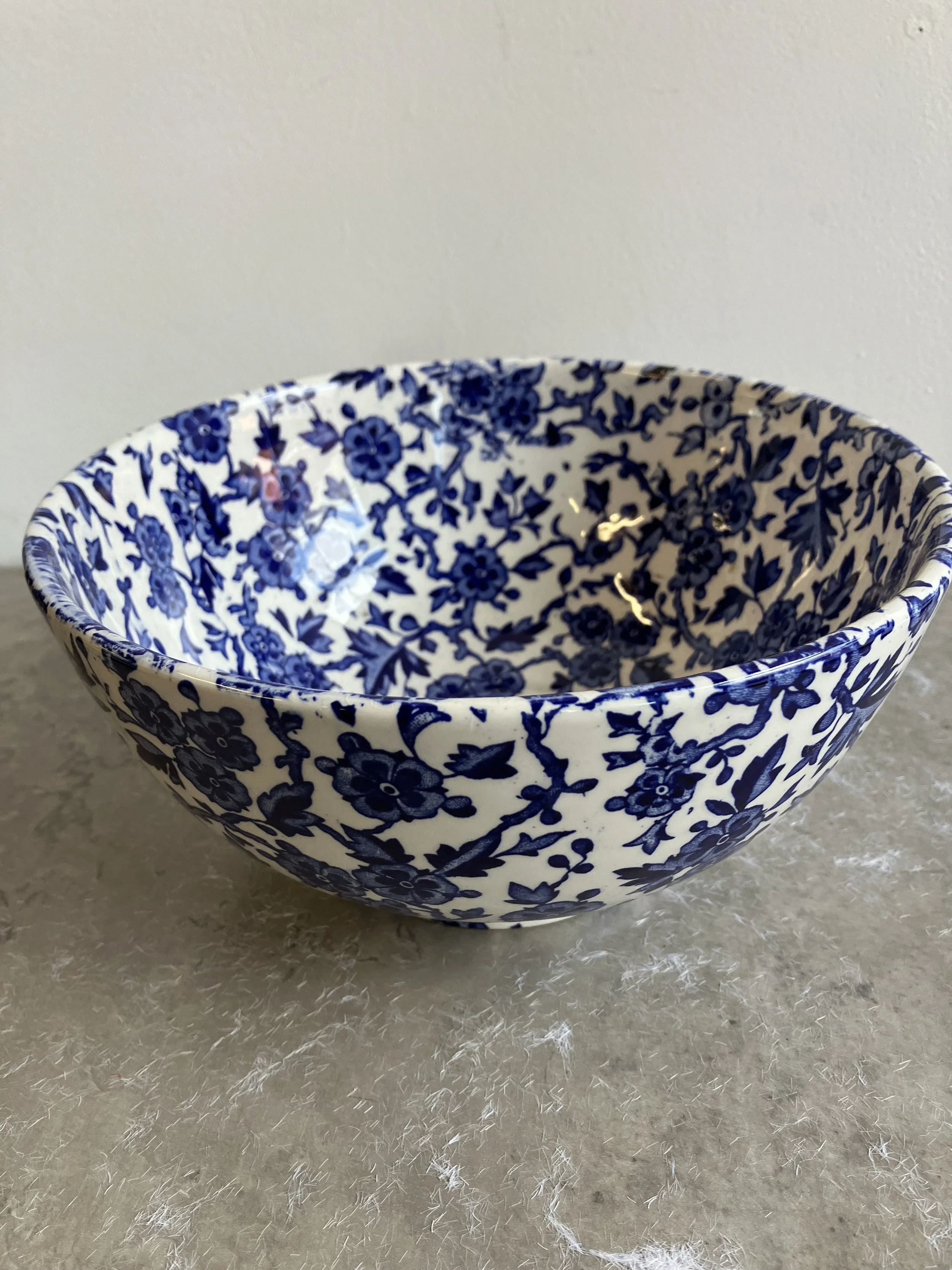 Burleigh Arden Blue and White Floral Patterned Bowl
