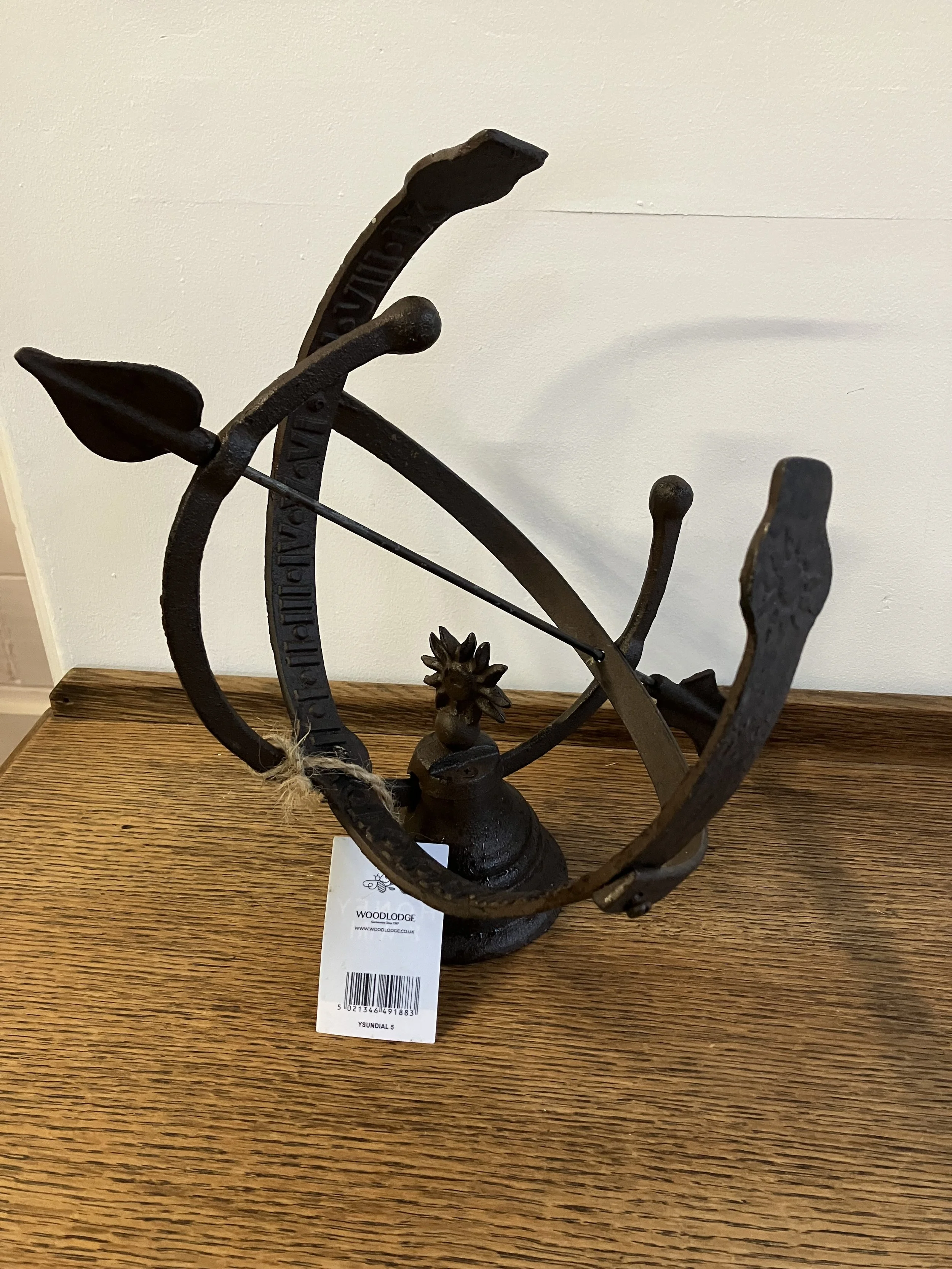 Honey and Wild Brown Cast Iron Table Top Sundial