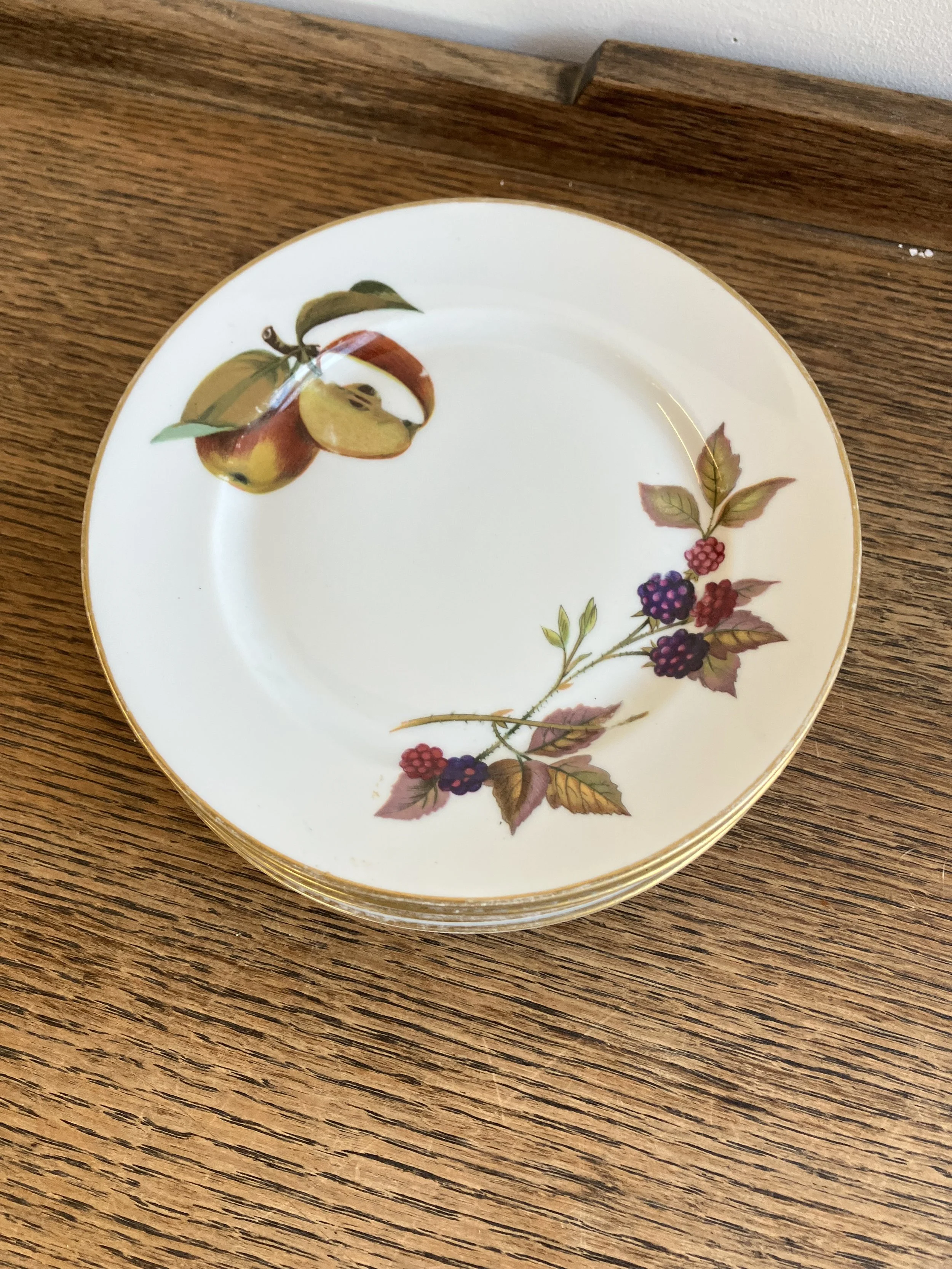 Set of Four Royal Worcester Evesham Side Plates