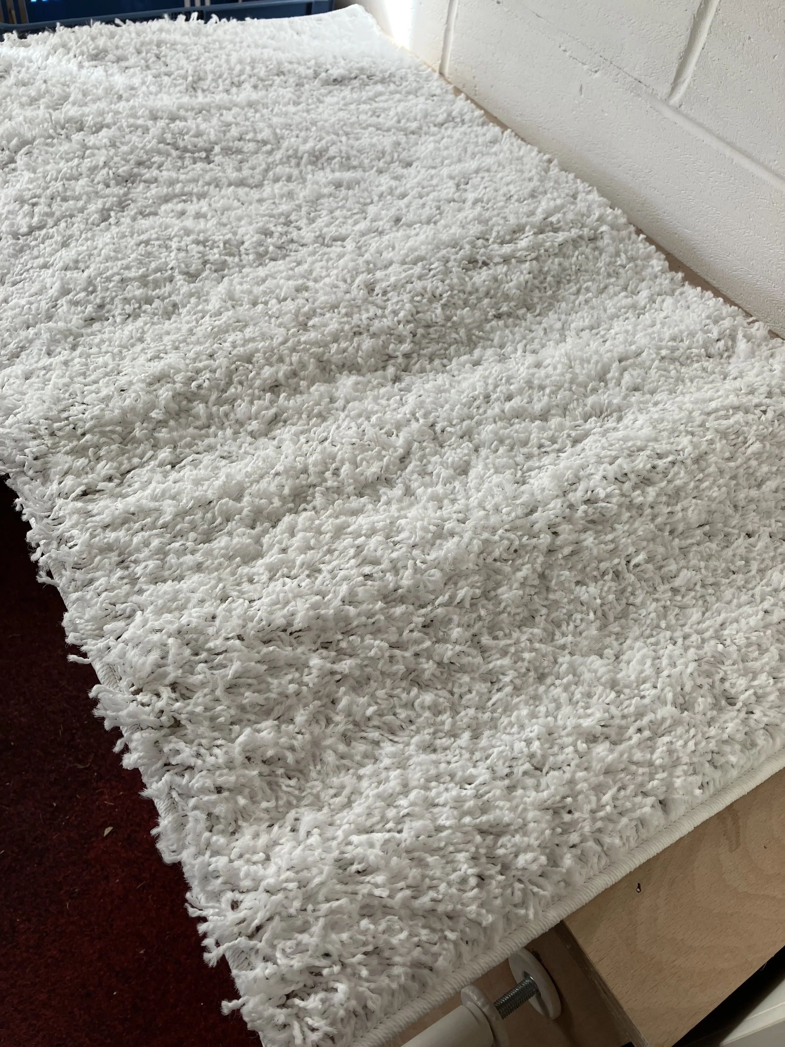 Carpet City Light Shaggy White Area Rug